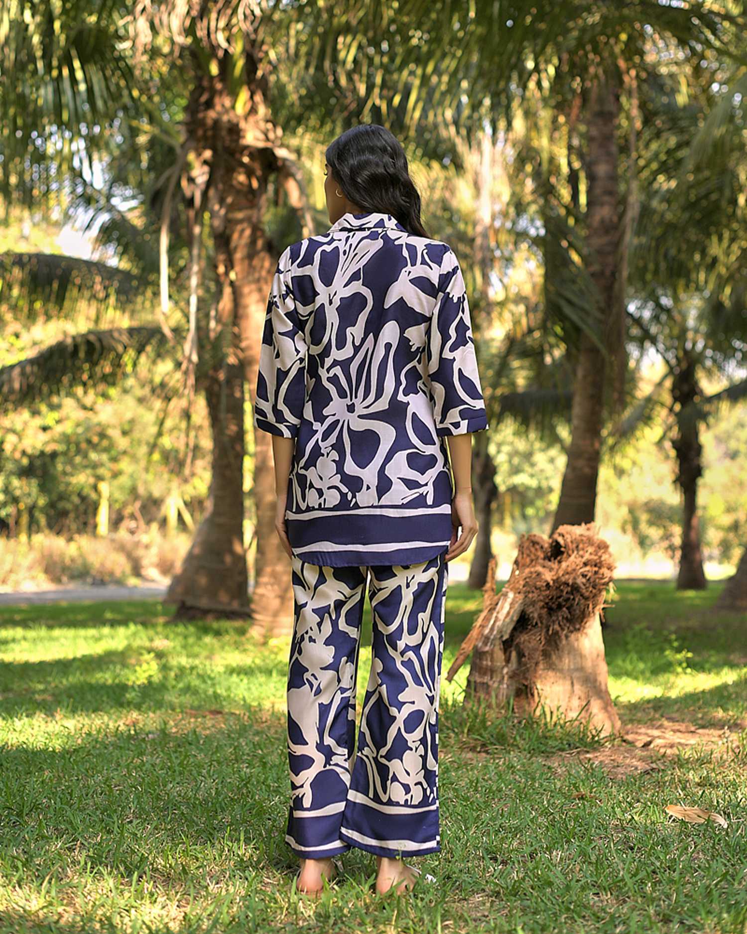 Navy Bloom Co-Ord Set