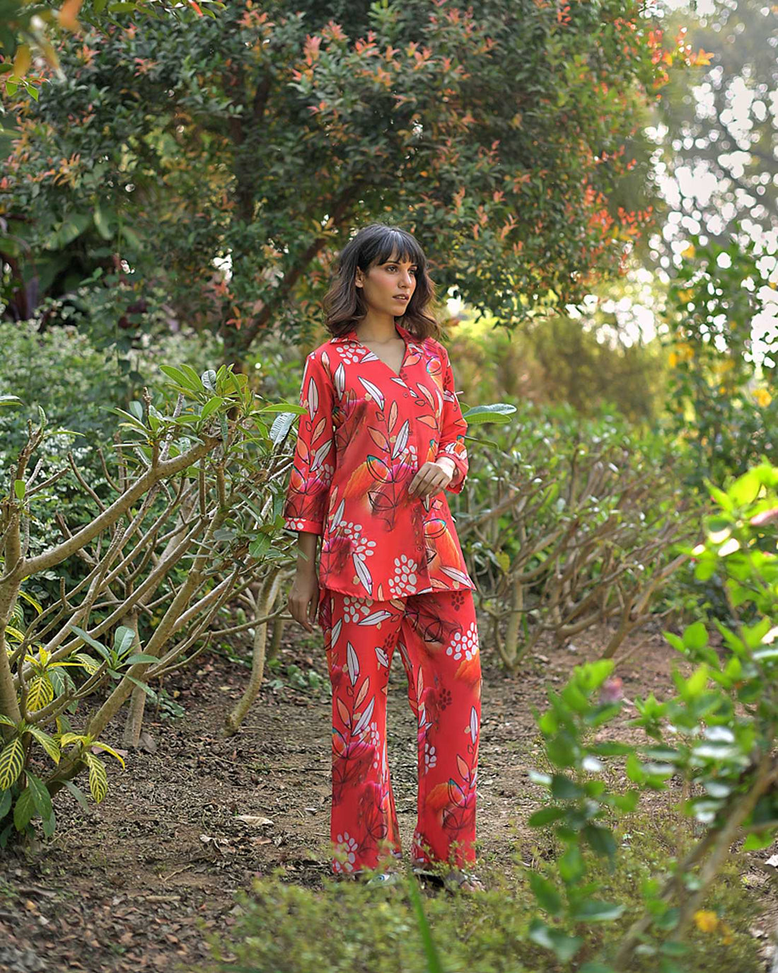 Scarlet Bloom Co-ord Set