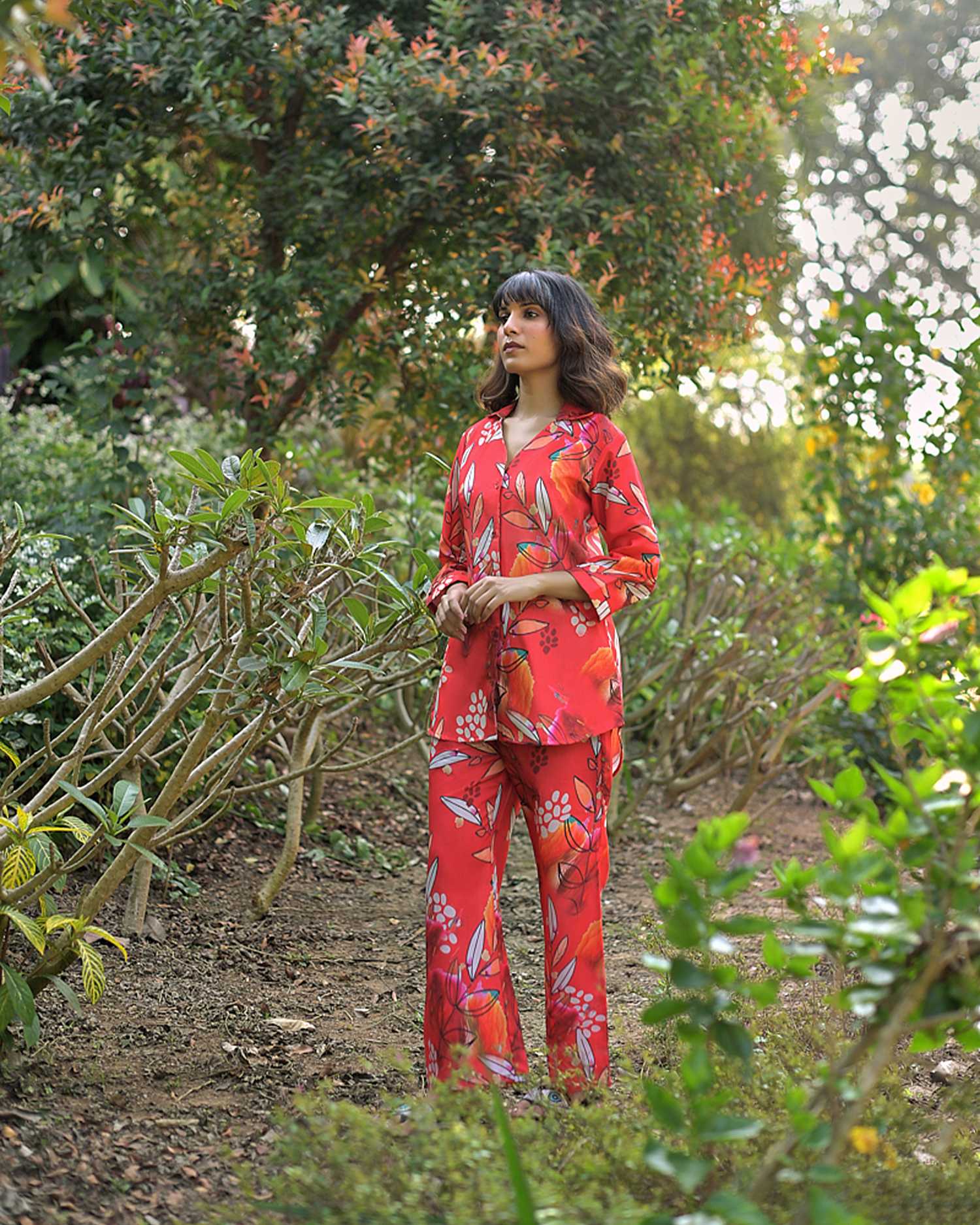 Scarlet Bloom Co-ord Set