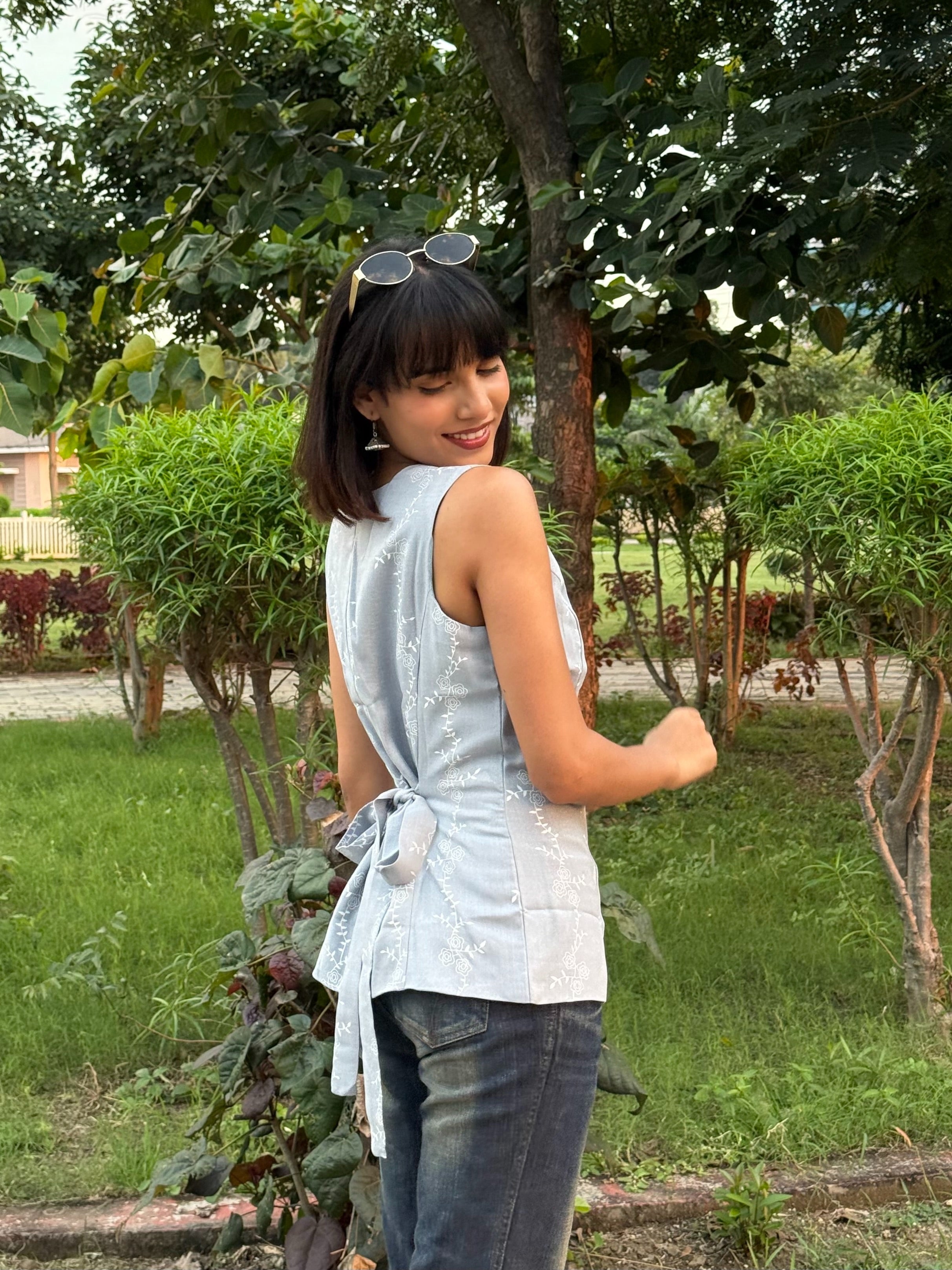 Ivory Vine Vest Coat