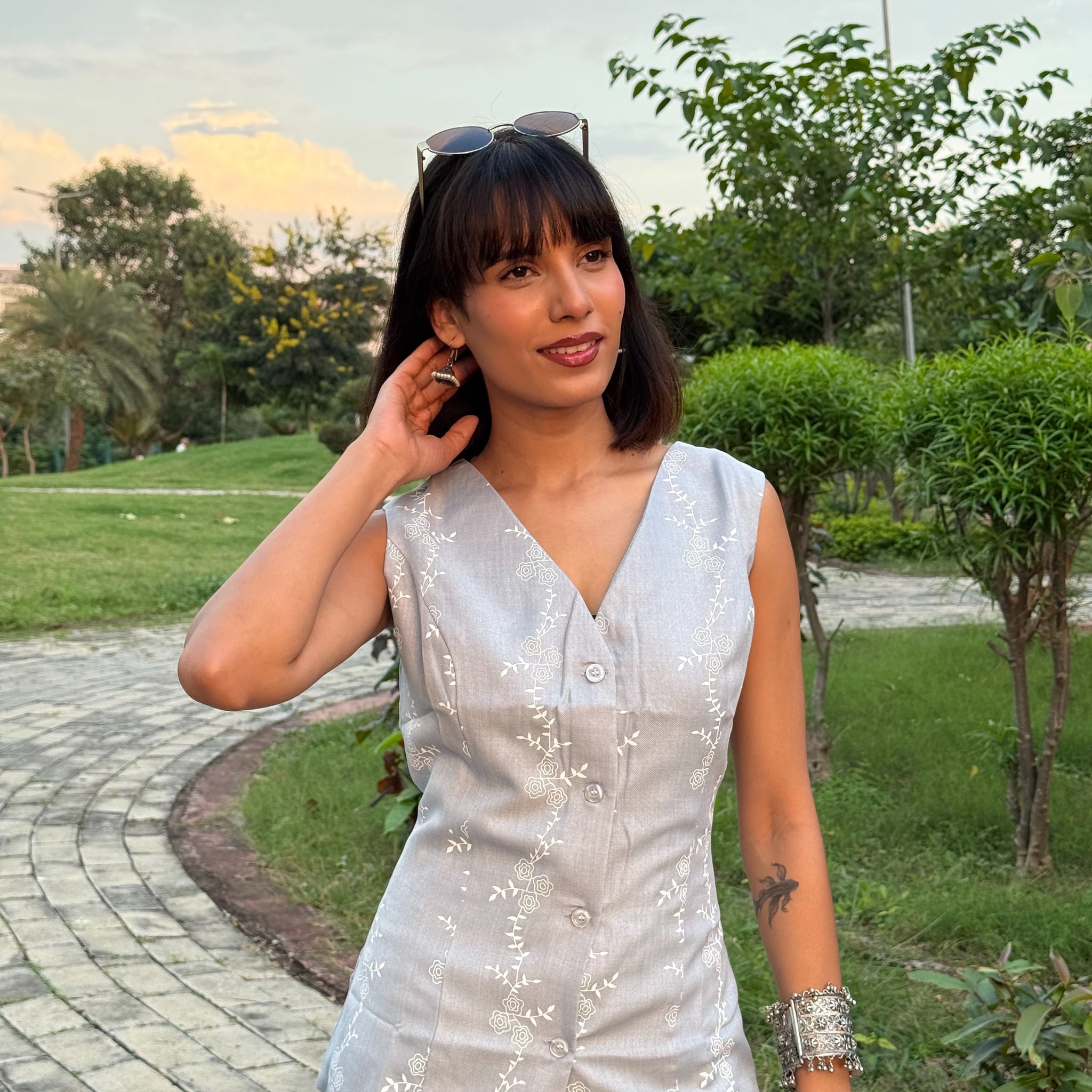 Ivory Vine Vest Coat