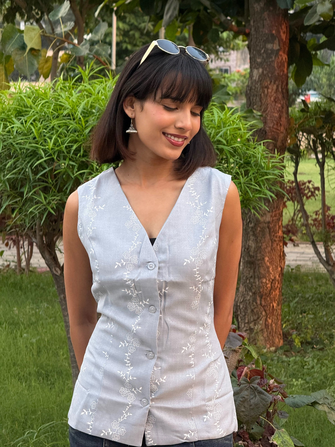 Ivory Vine Vest Coat