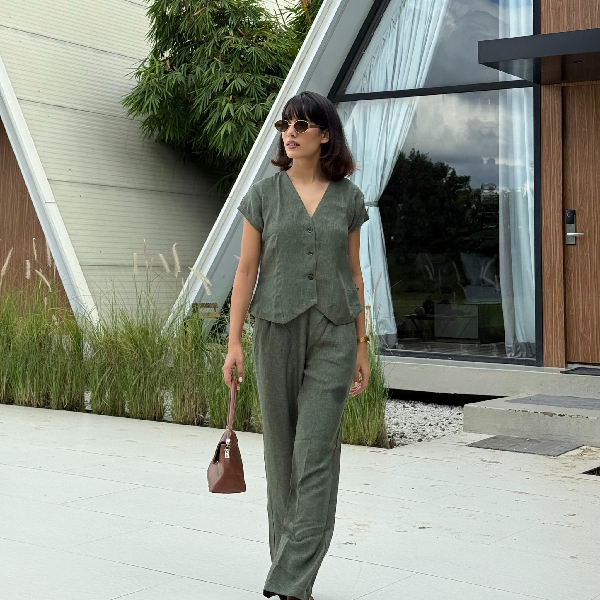 Sandstone Vest Coat & Trouser Set