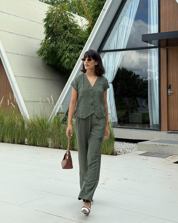 Sandstone Vest Coat & Trouser Set