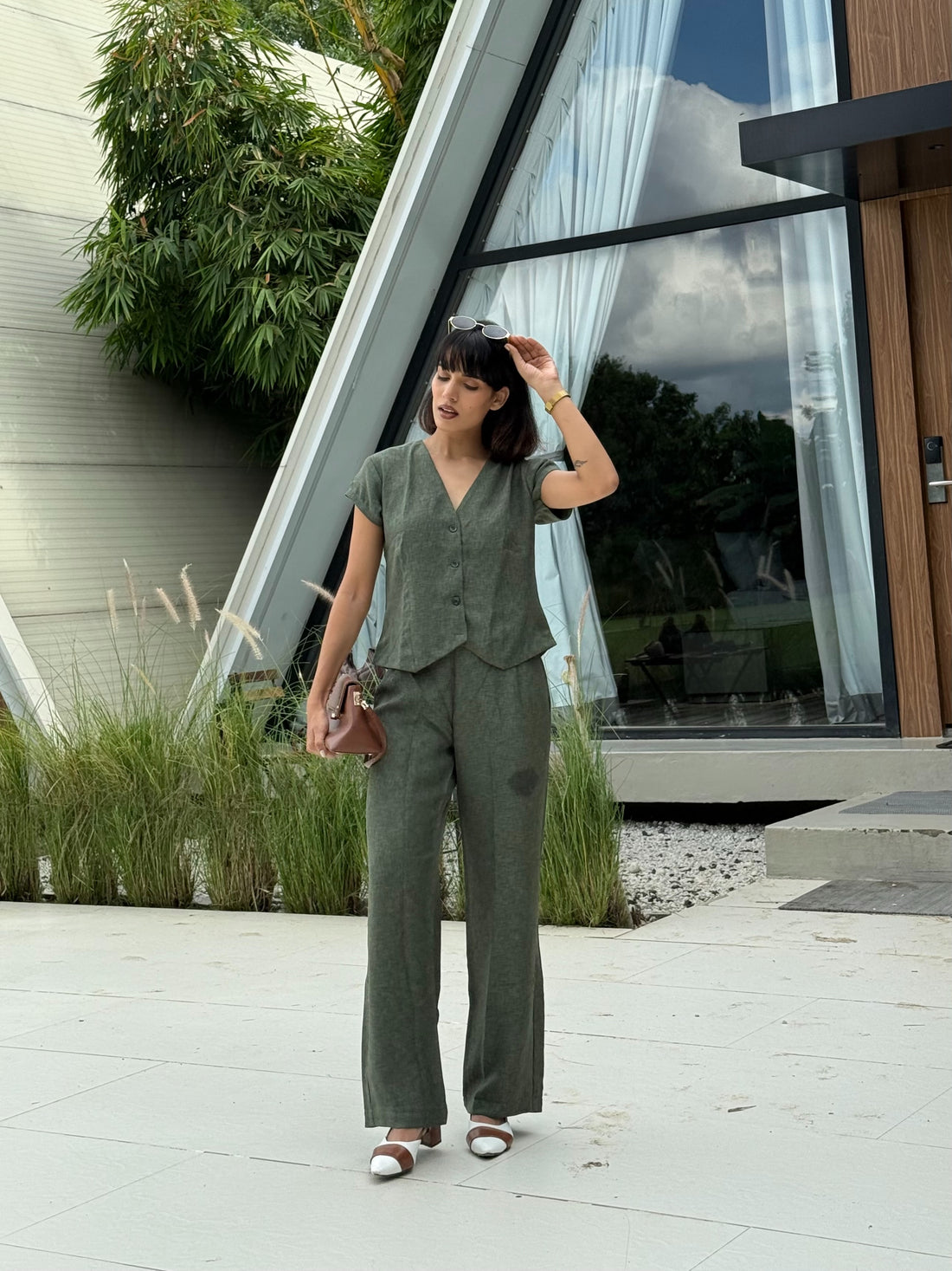 Sandstone Vest Coat & Trouser Set