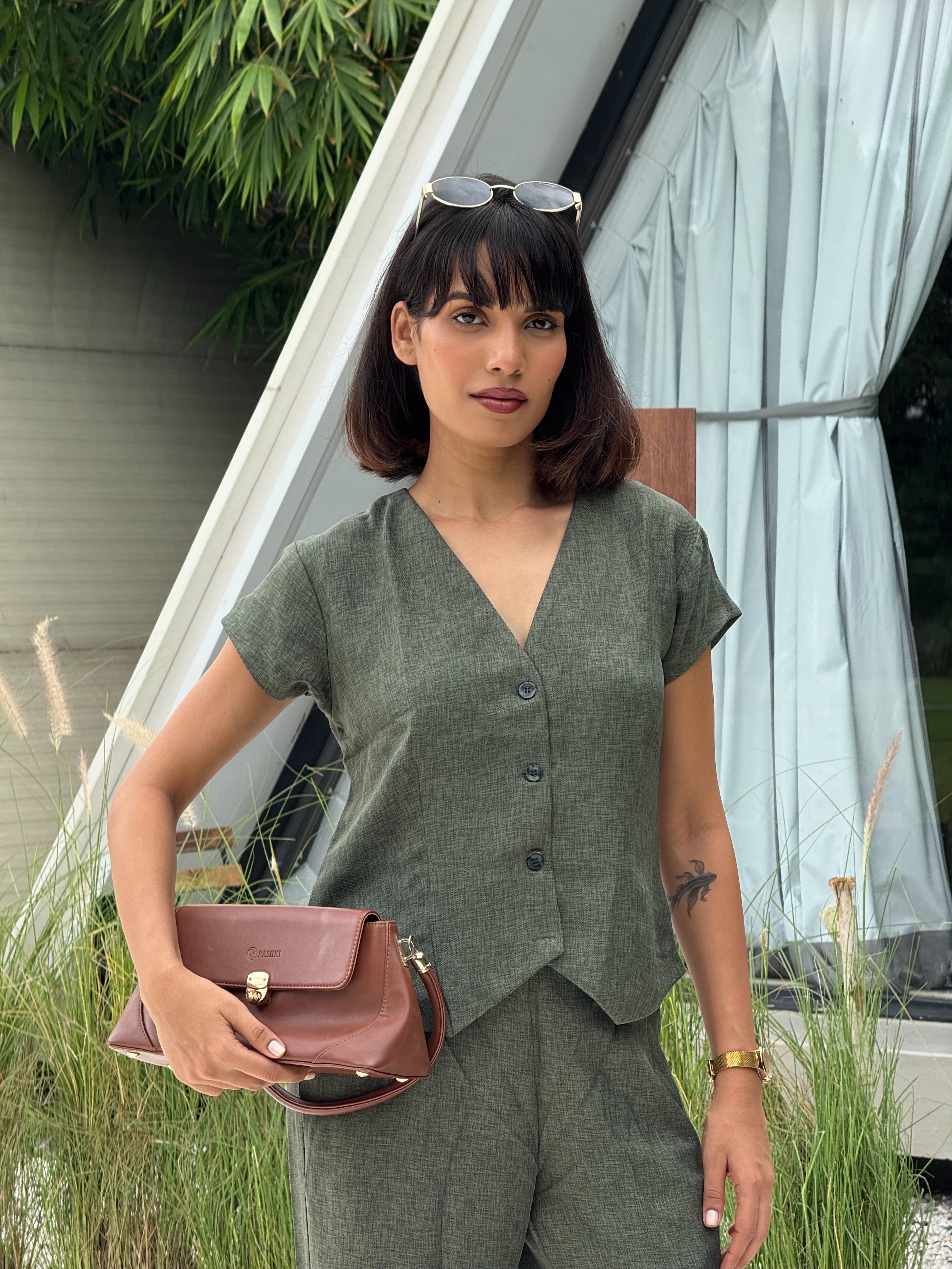 Sandstone Vest Coat & Trouser Set