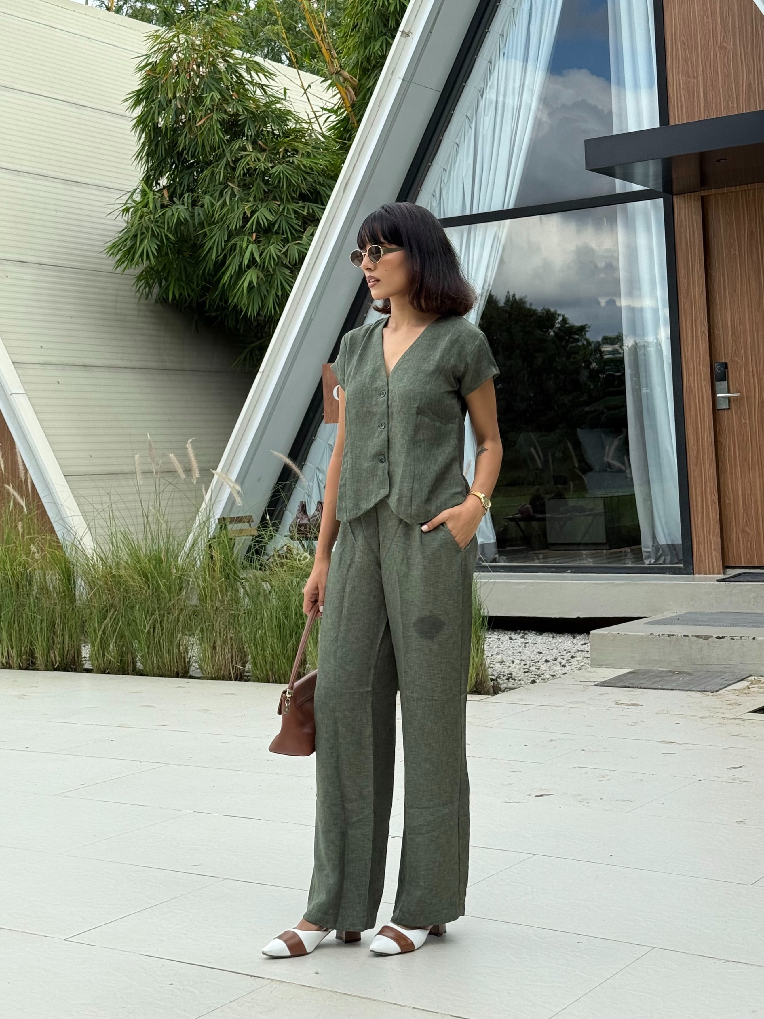 Sandstone Vest Coat & Trouser Set