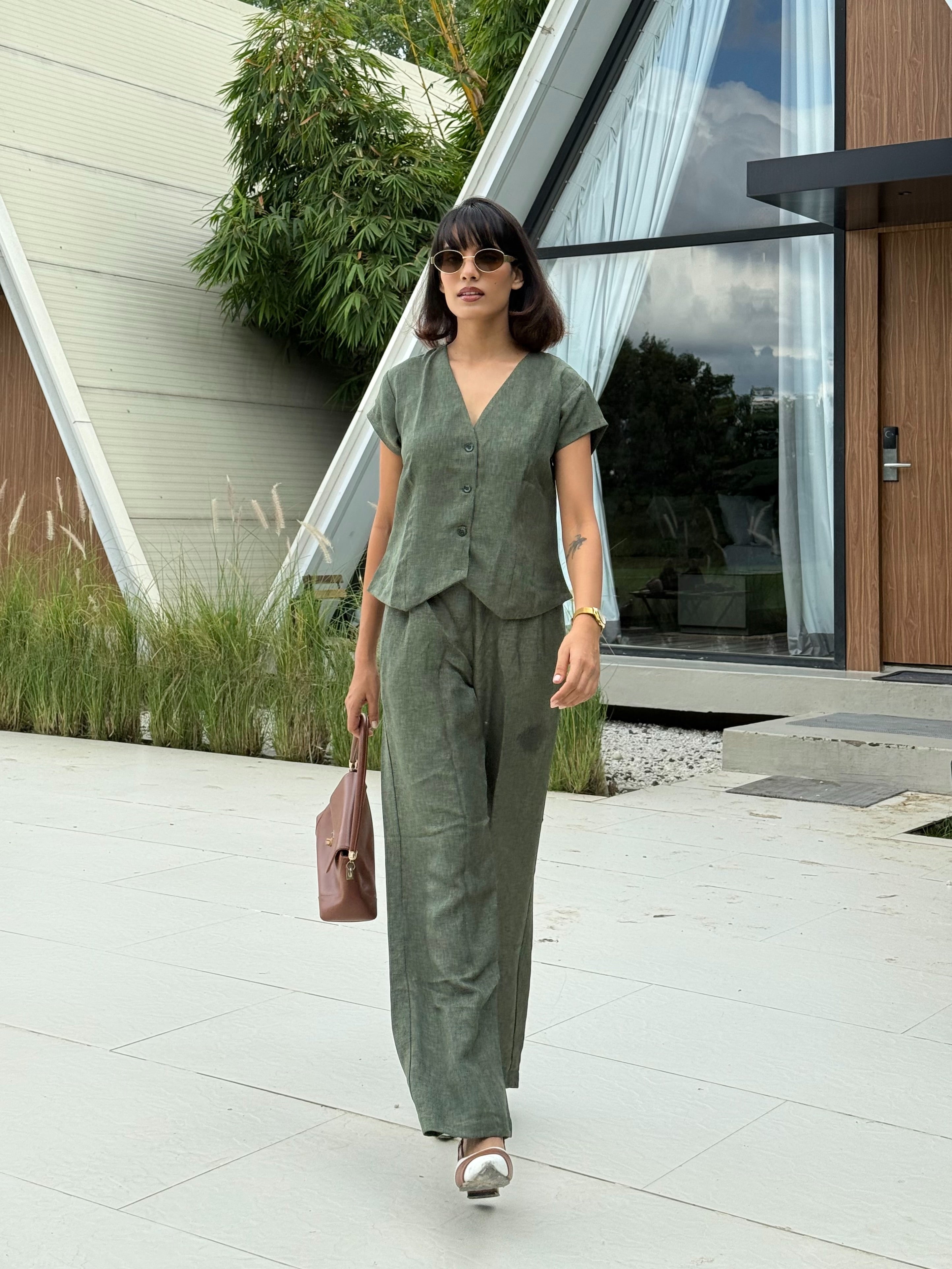 Sandstone Vest Coat & Trouser Set