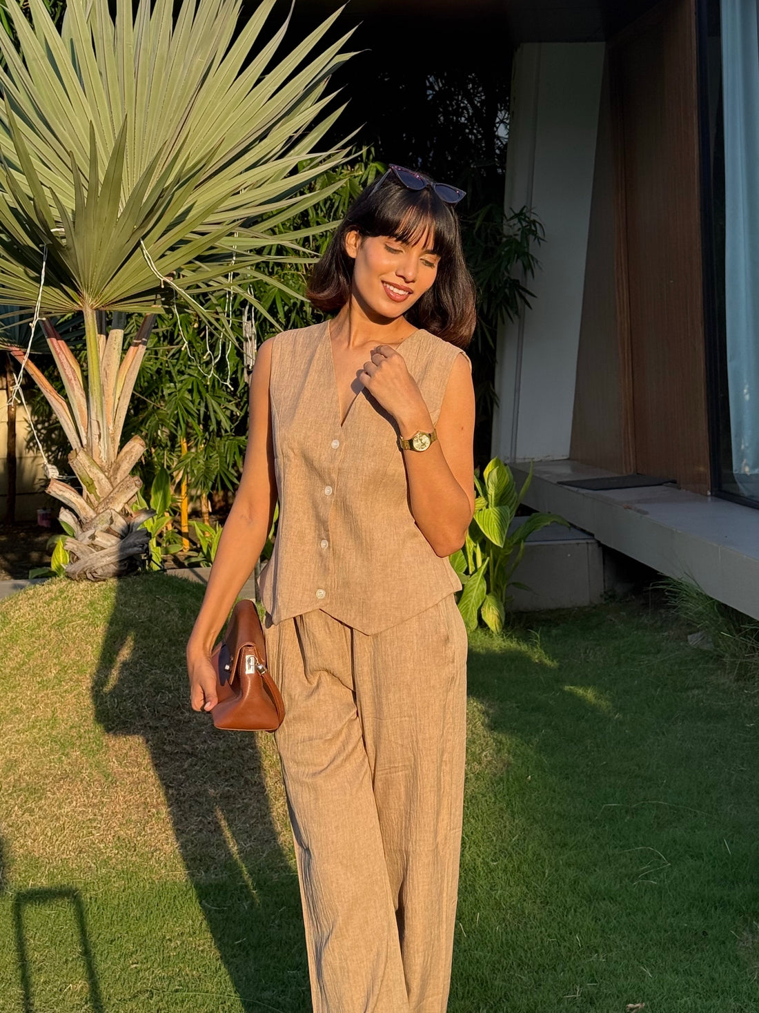 Plum Whisper Vest Coat & Trouser Set