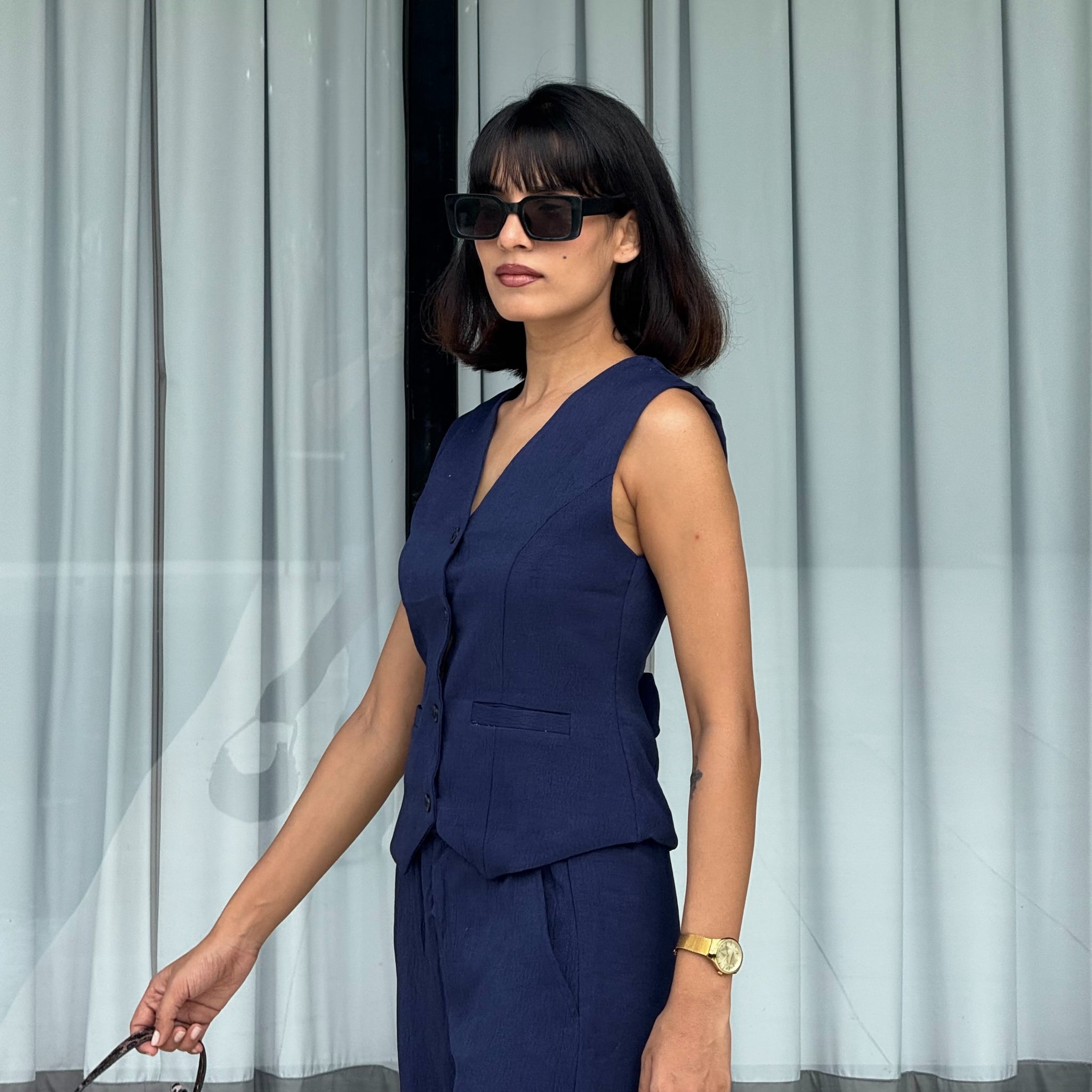 Soft Taupe Vest Coat & Trouser Set