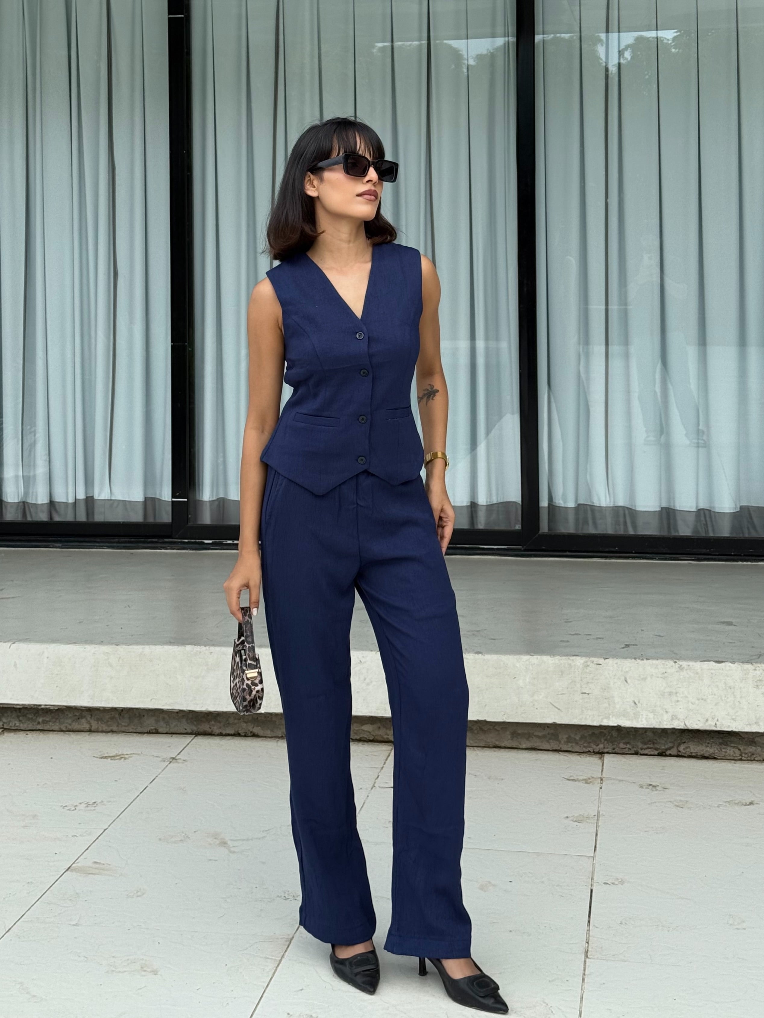 Soft Taupe Vest Coat & Trouser Set