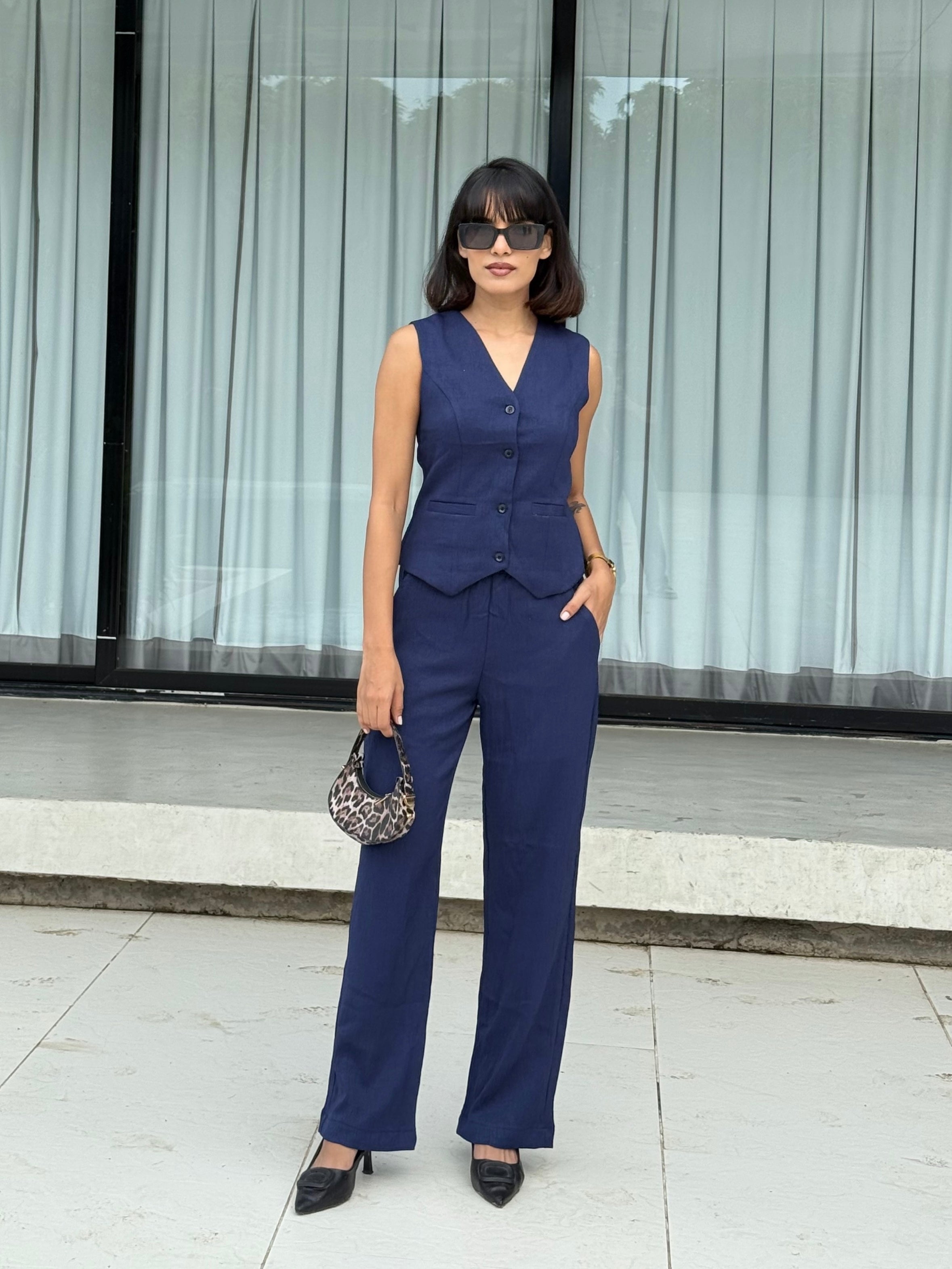 Soft Taupe Vest Coat & Trouser Set