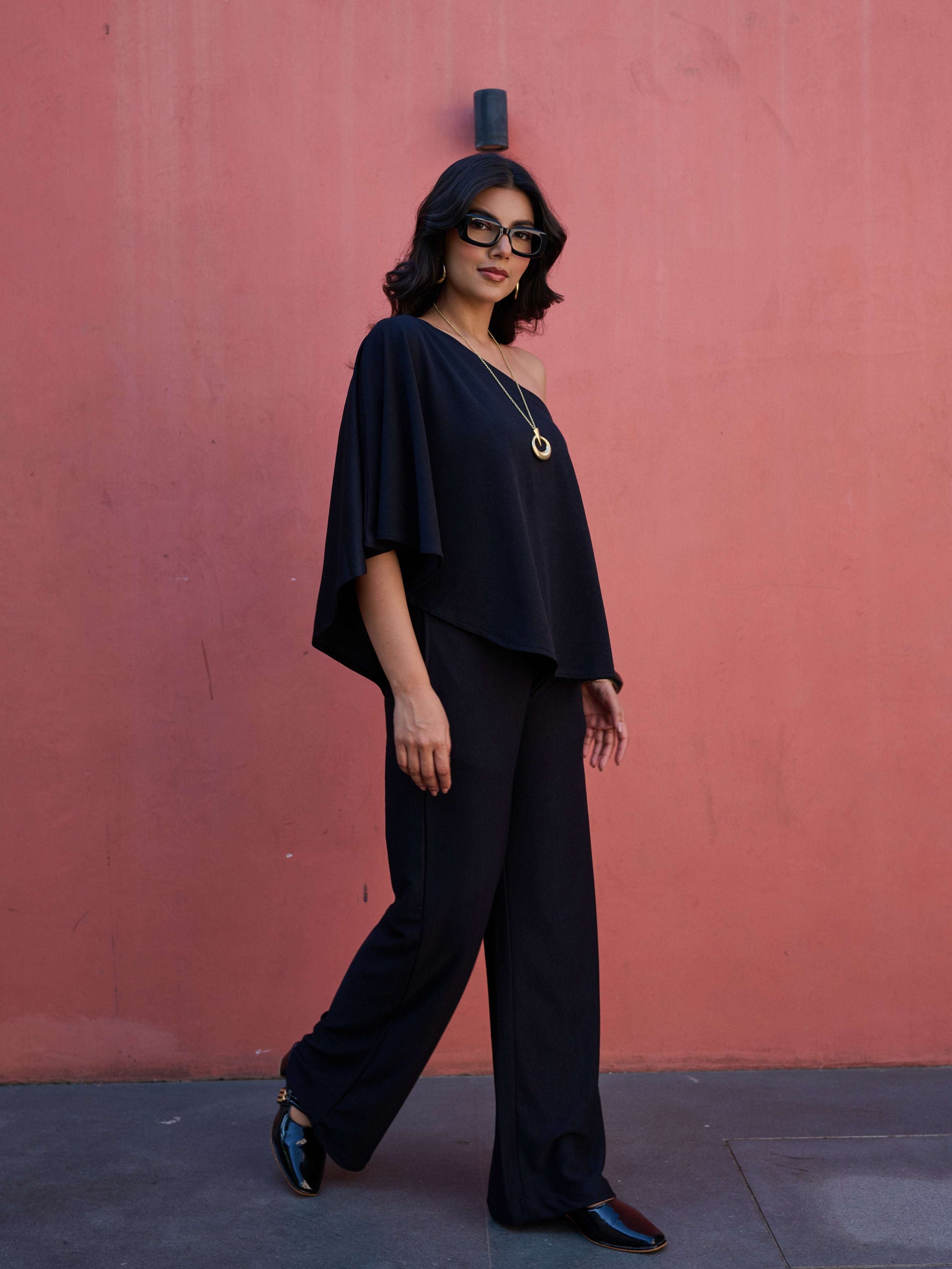 The Elite One-Shoulder Coord in Onyx Black