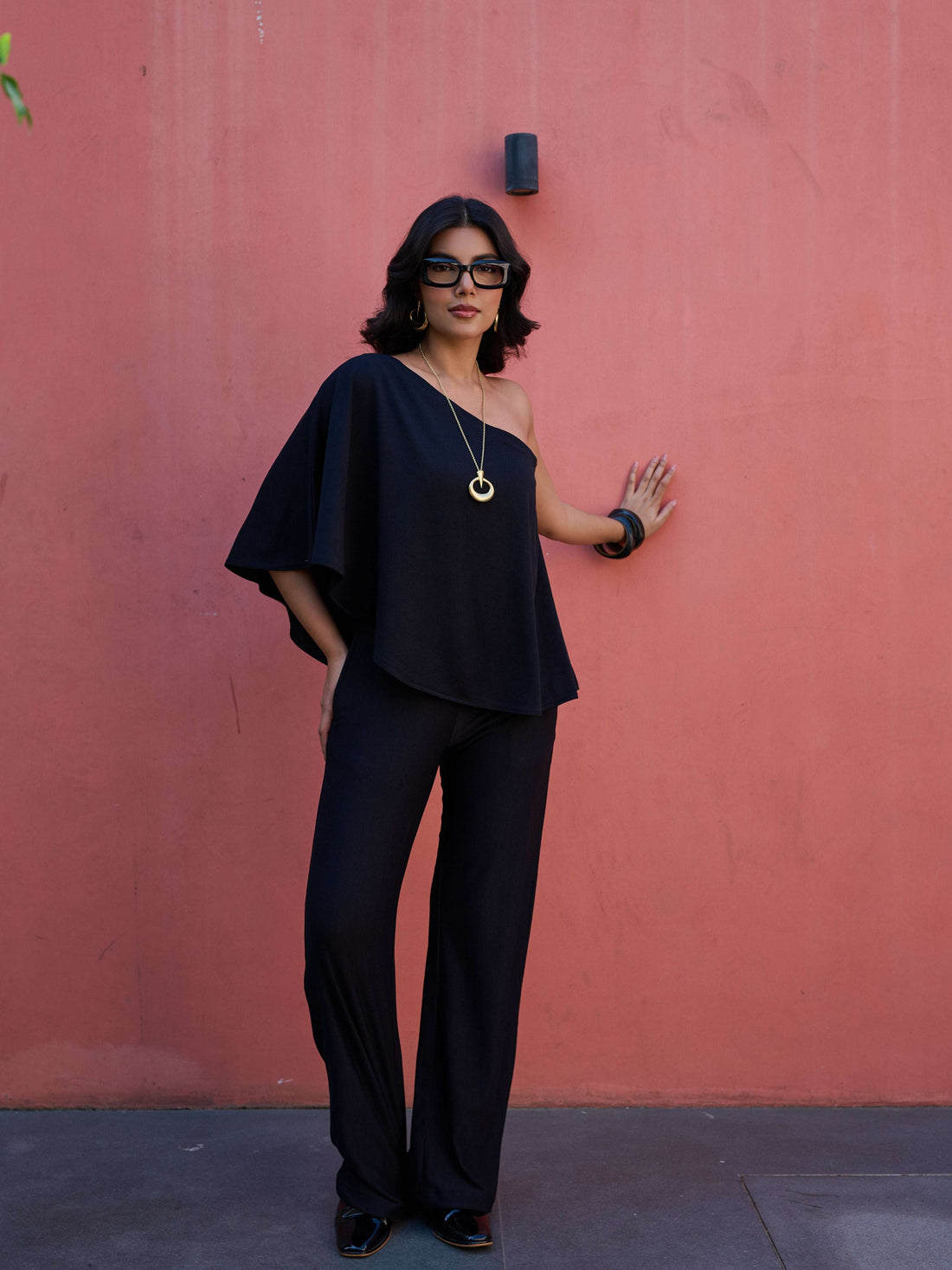 The Elite One-Shoulder Coord in Onyx Black