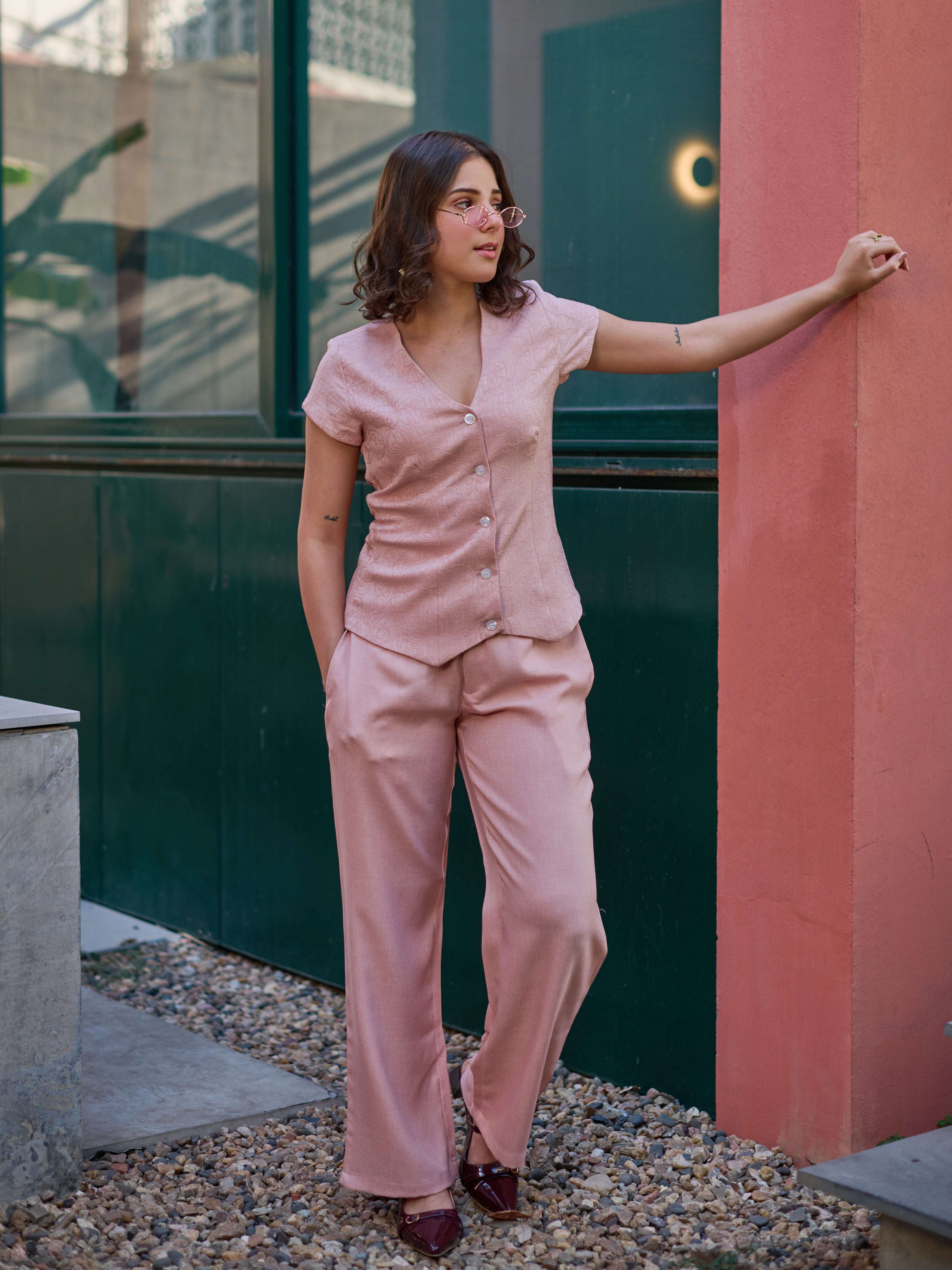 The Origin - Blush Quartz Vest & Trouser set