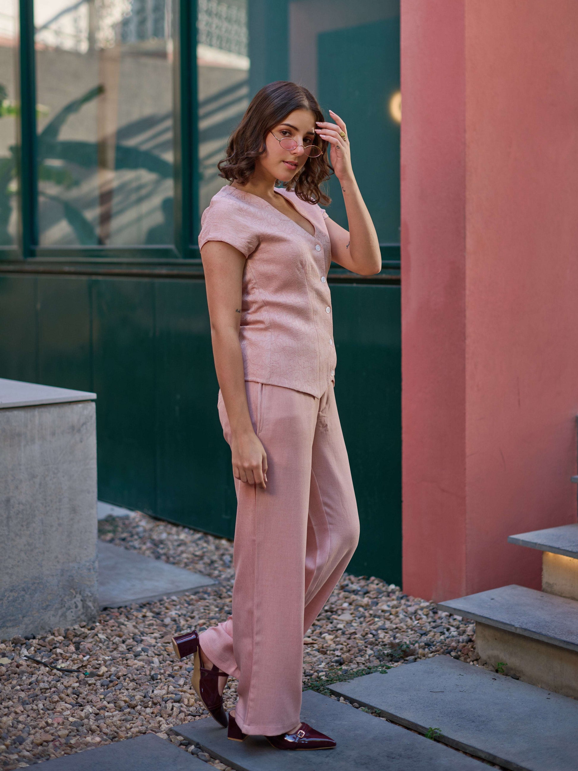 The Origin - Blush Quartz Vest & Trouser set