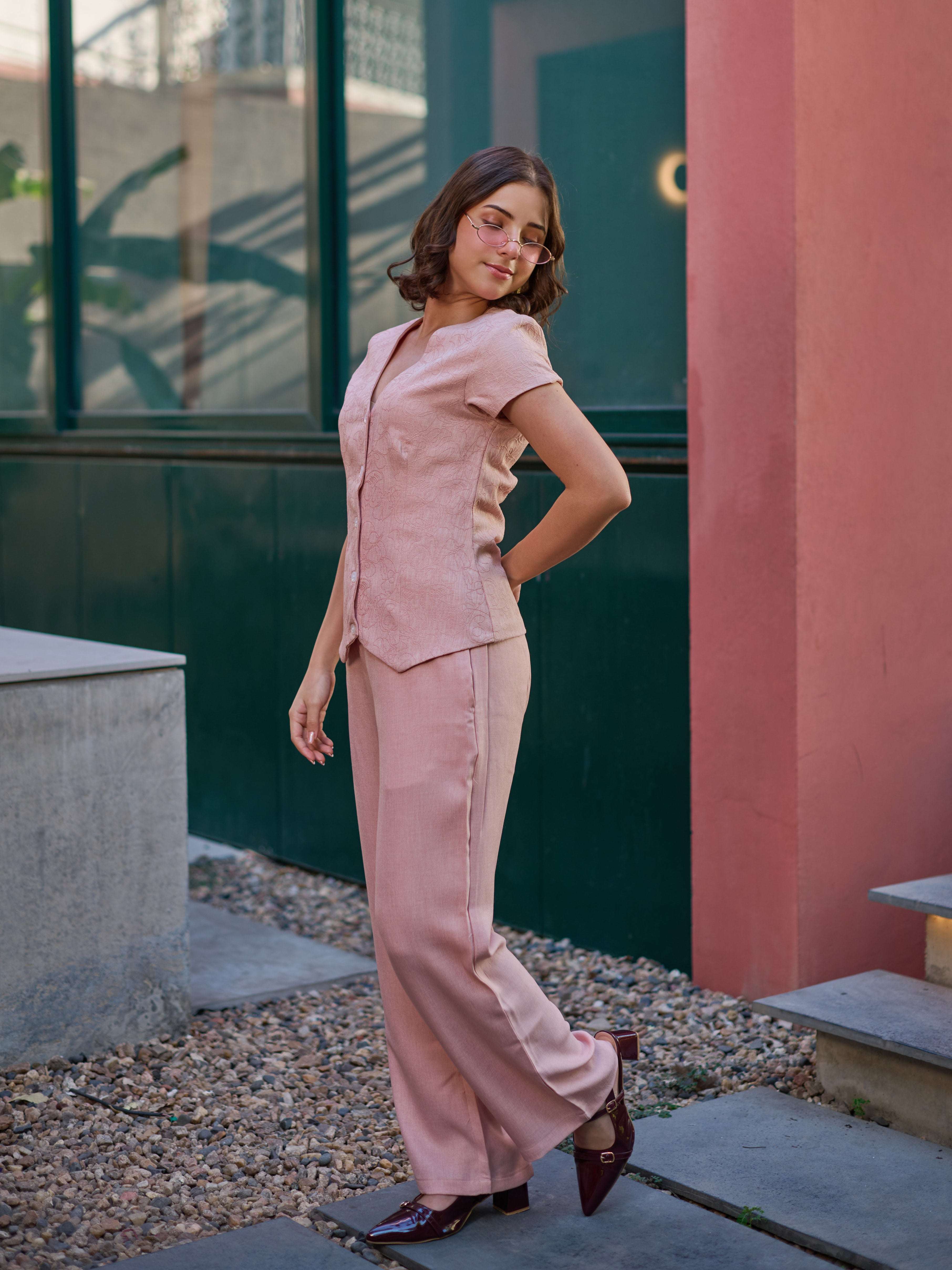 The Origin - Blush Quartz Vest & Trouser set