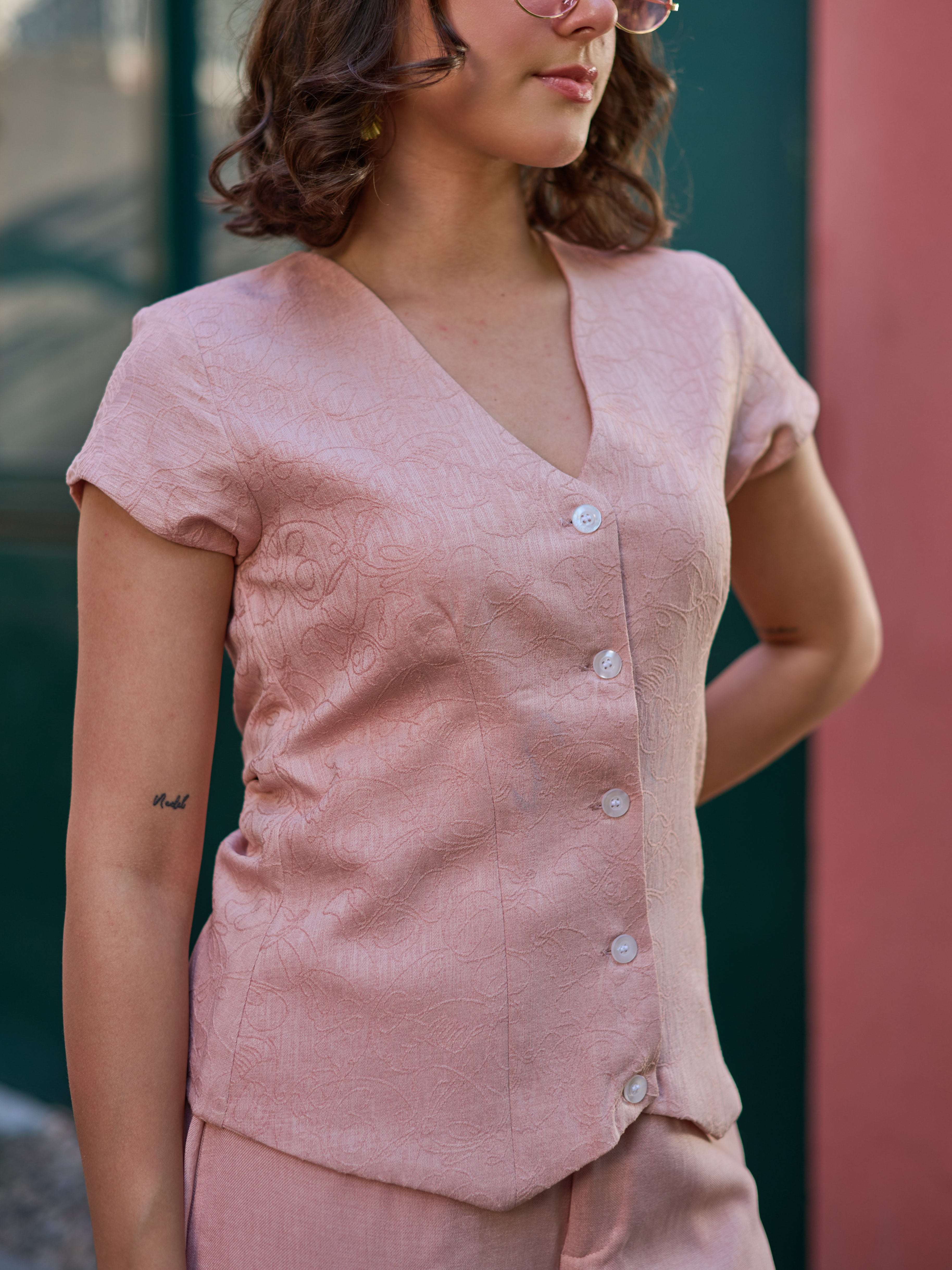 The Origin - Blush Quartz Vest & Trouser set