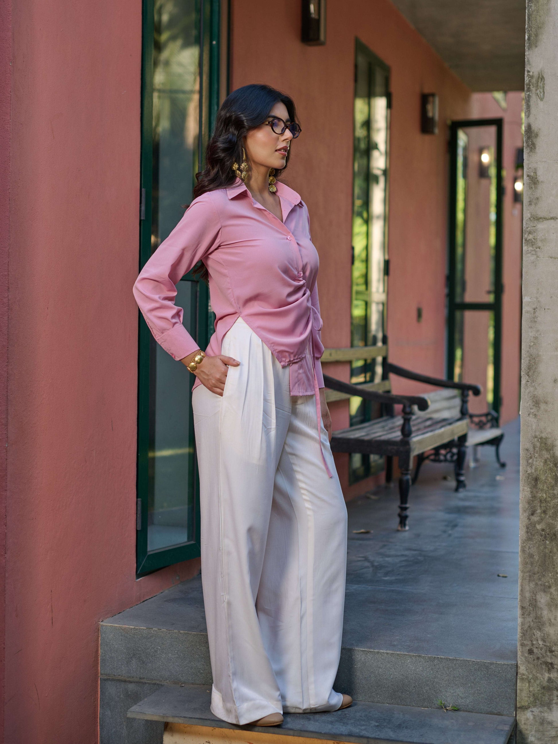 The High-Sheen Top — Mauve Pink