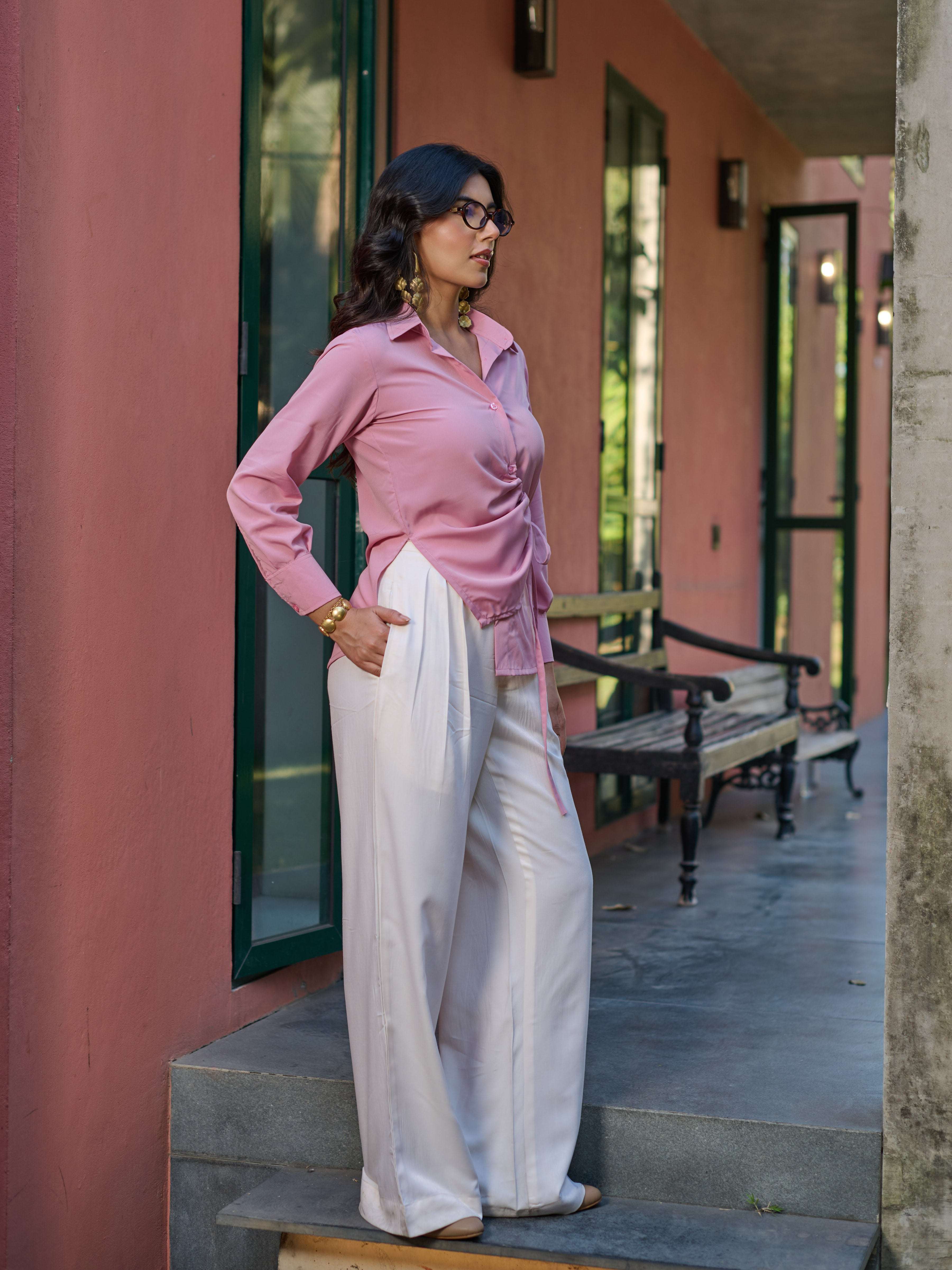 The High-Sheen Top — Mauve Pink