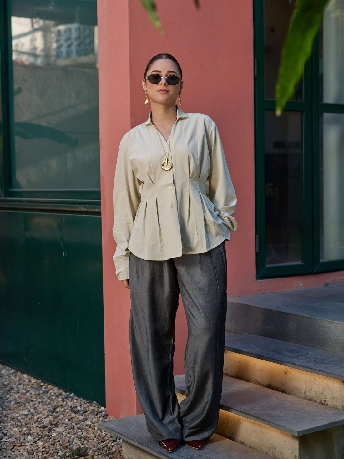 The Sculpted Top - Sand