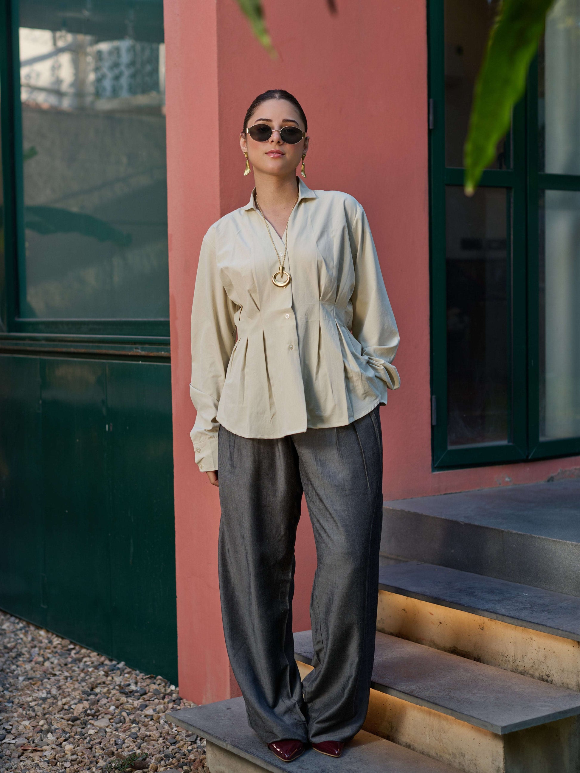 The Sculpted Top - Sand