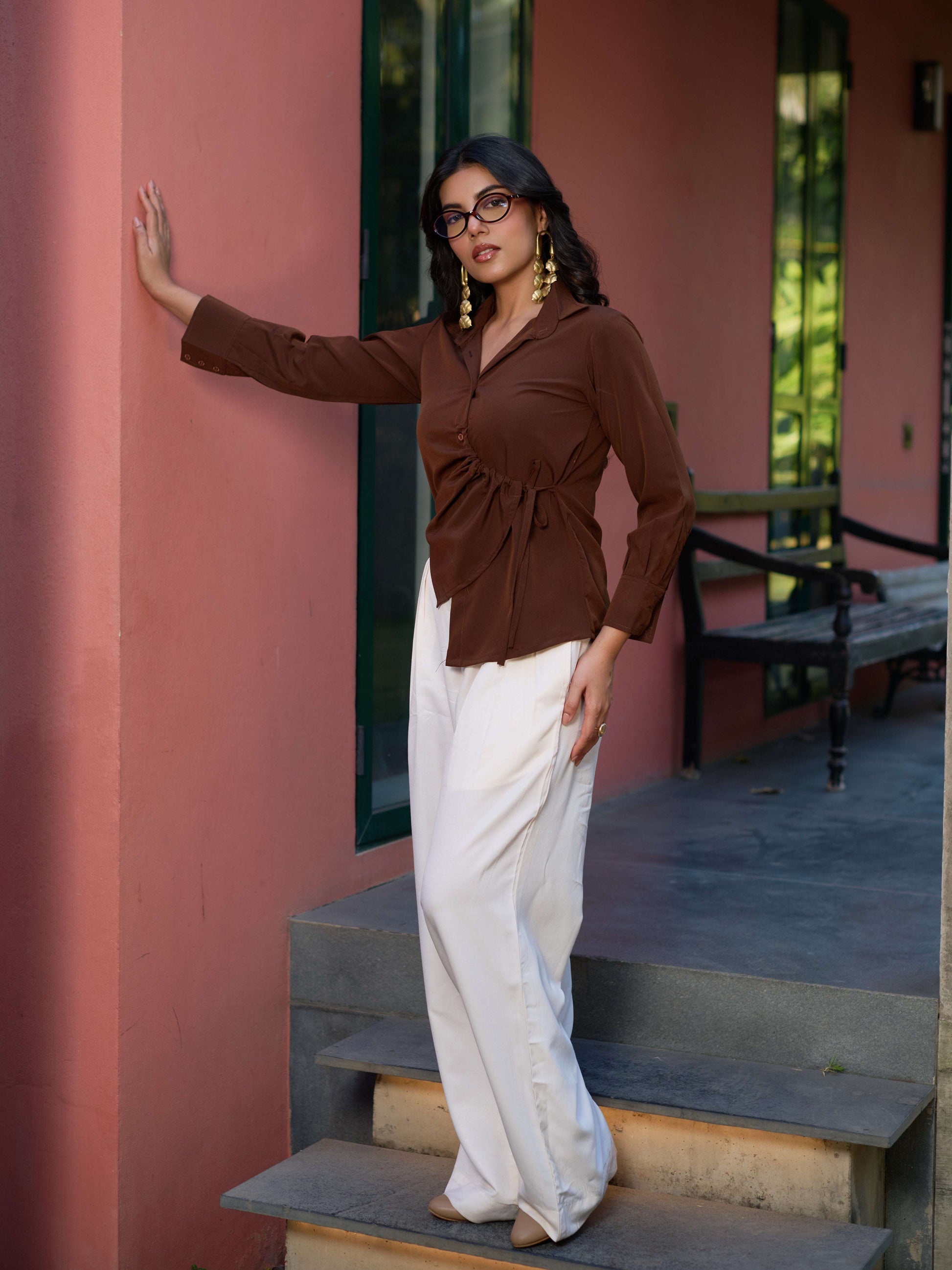 The High-Sheen Top — Cocoa Brown