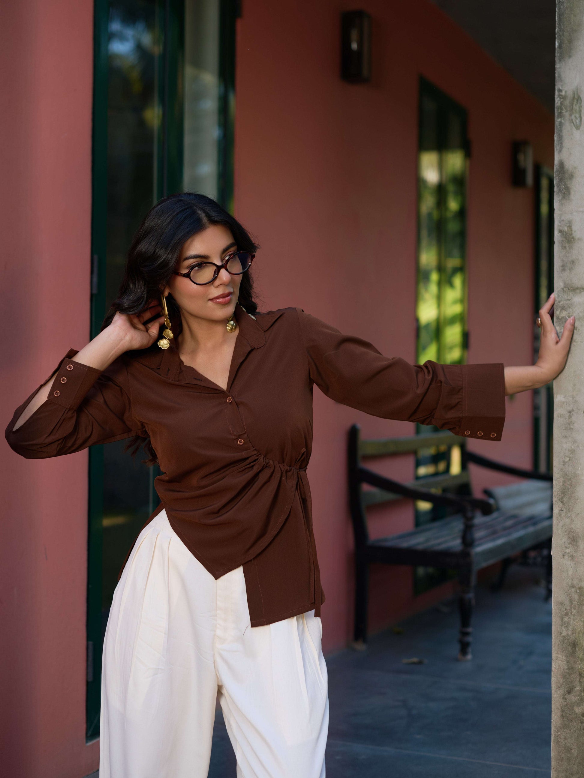 The High-Sheen Top — Cocoa Brown