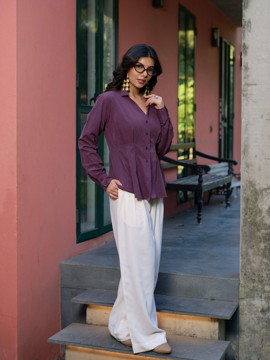 The Sculpted Top - Plum