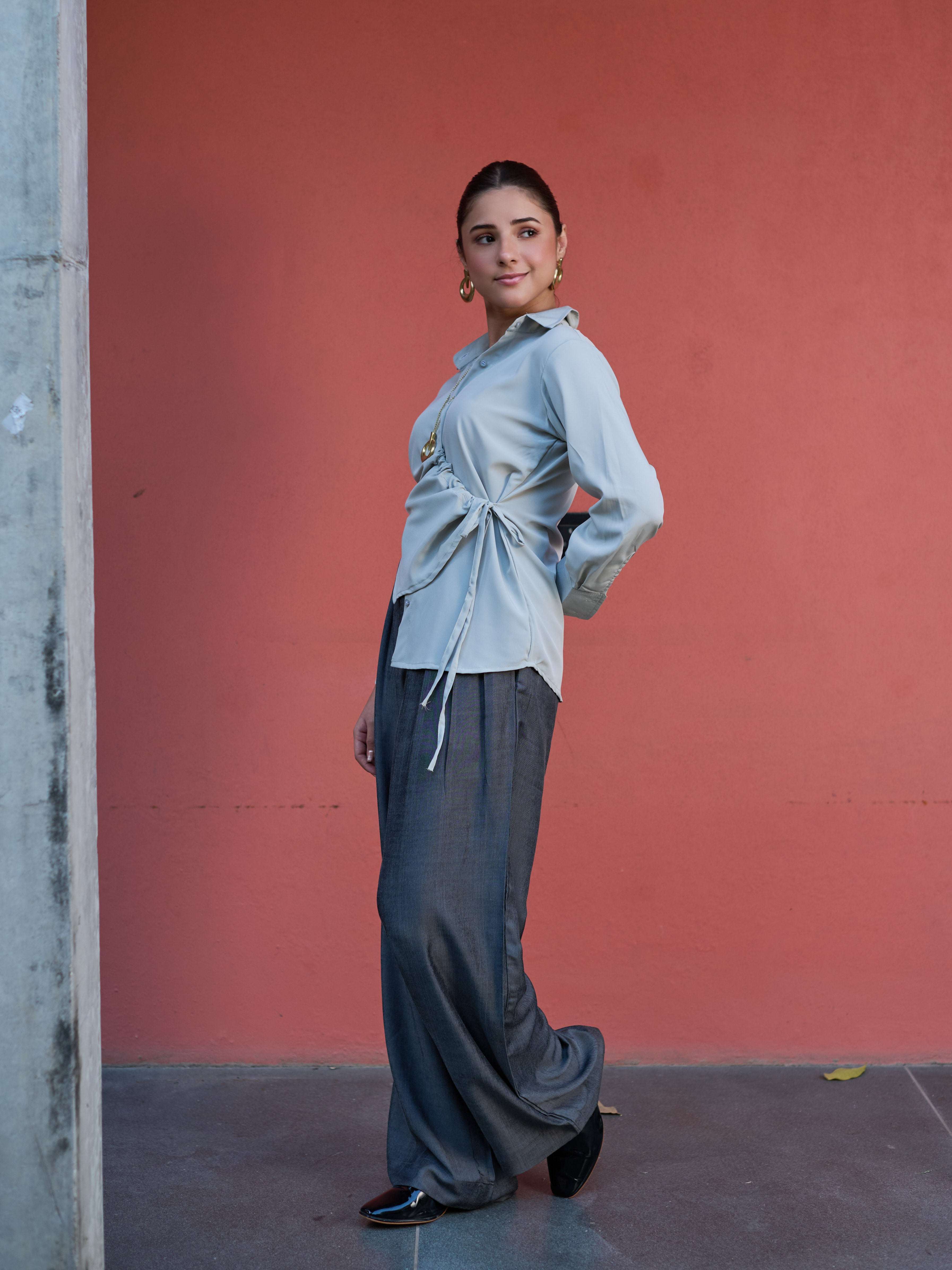 The High-Sheen Top — Ice Blue