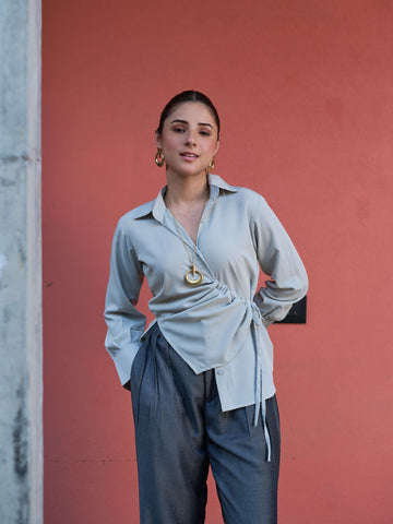 The High-Sheen Top — Ice Blue