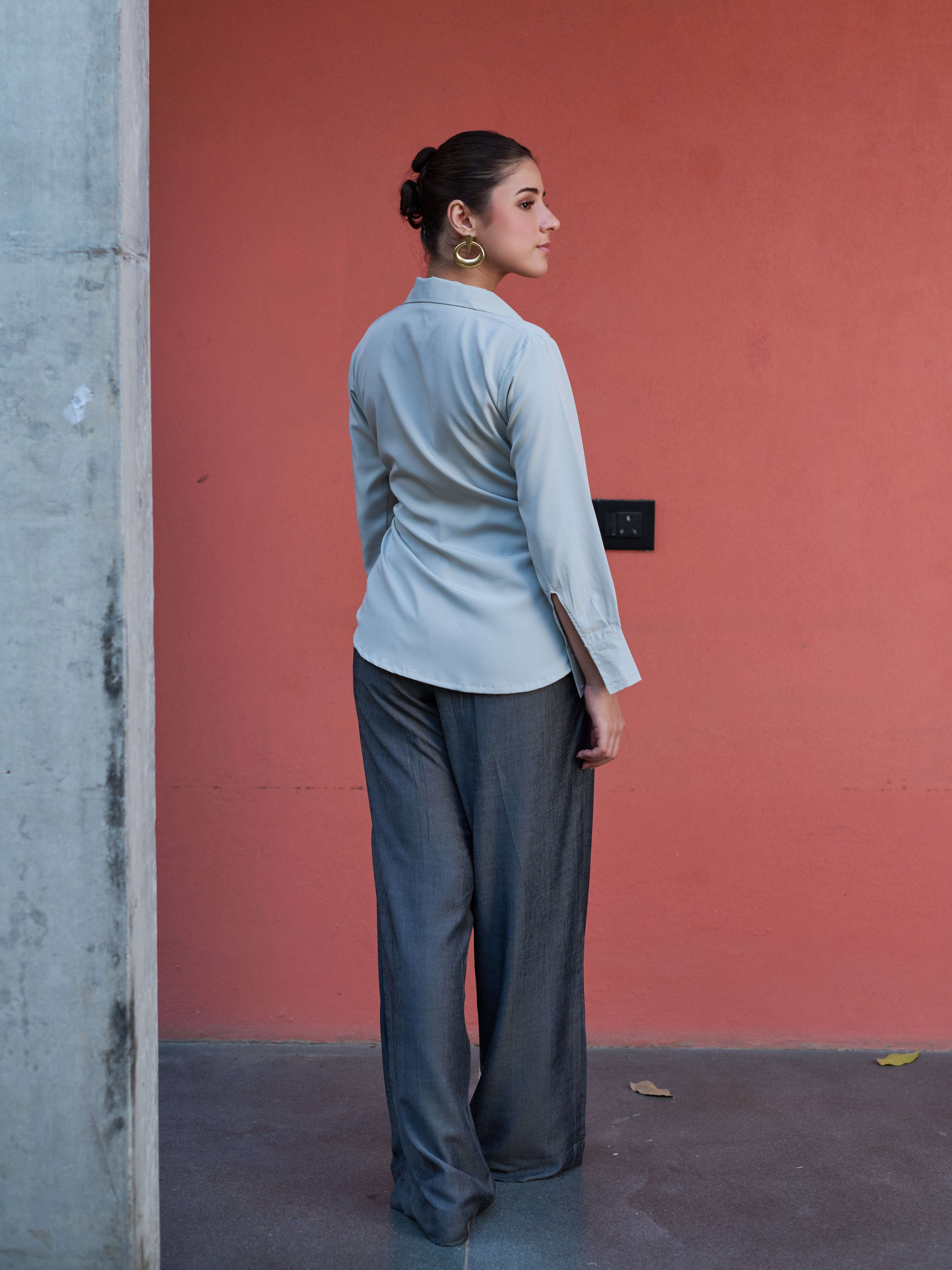 The High-Sheen Top — Ice Blue