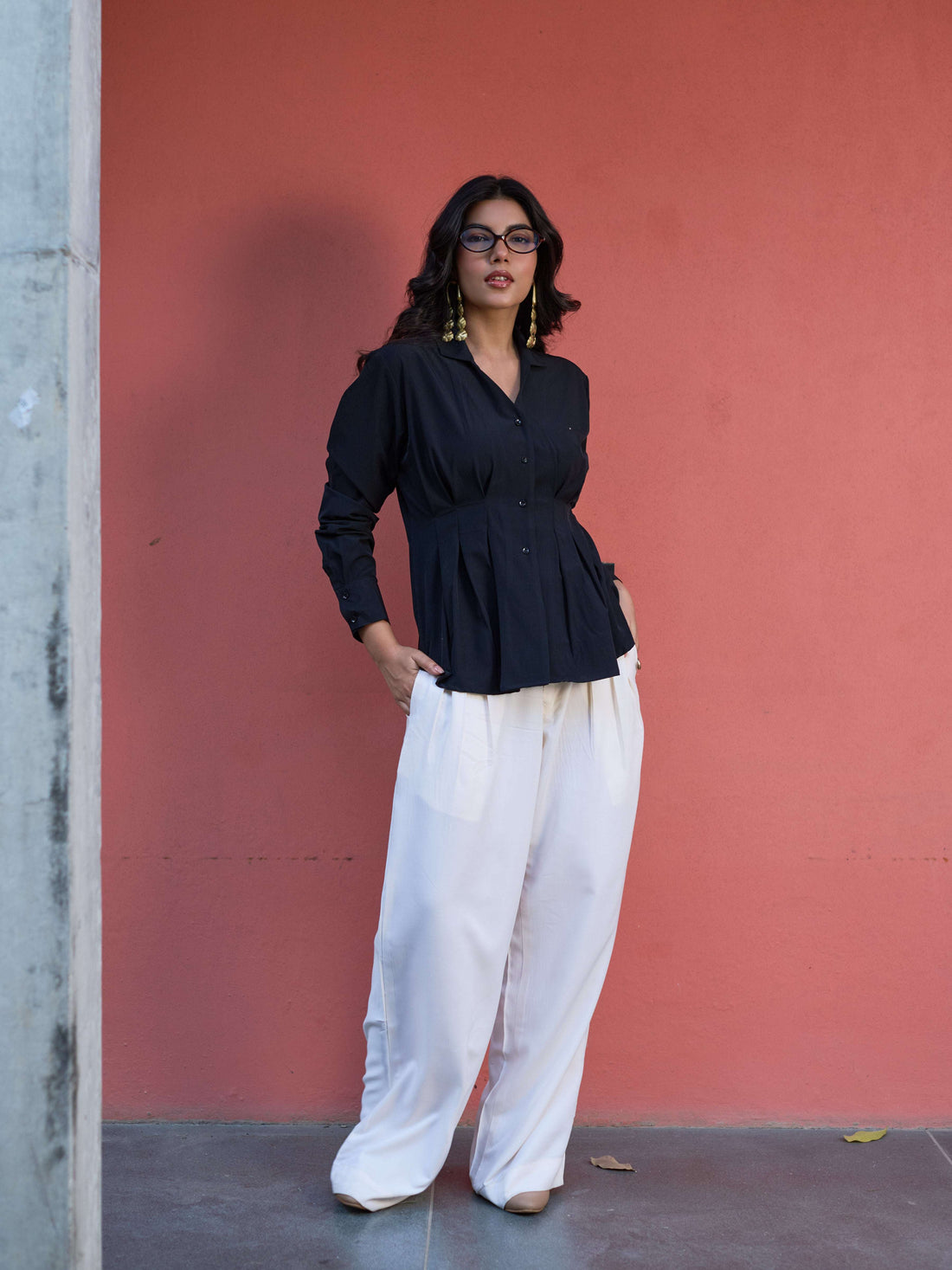 The Sculpted Top - Navy Blue