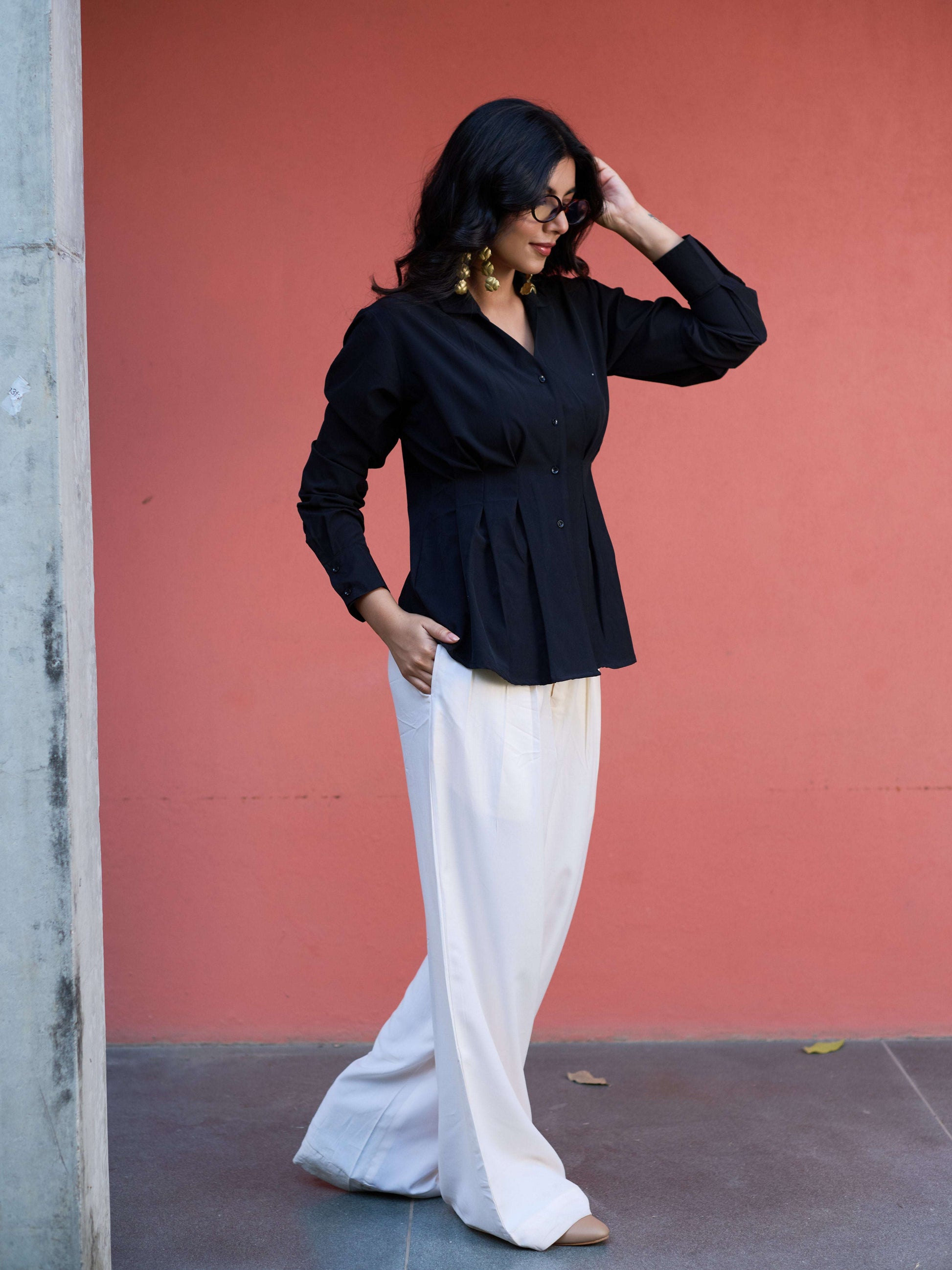 The Sculpted Top - Navy Blue