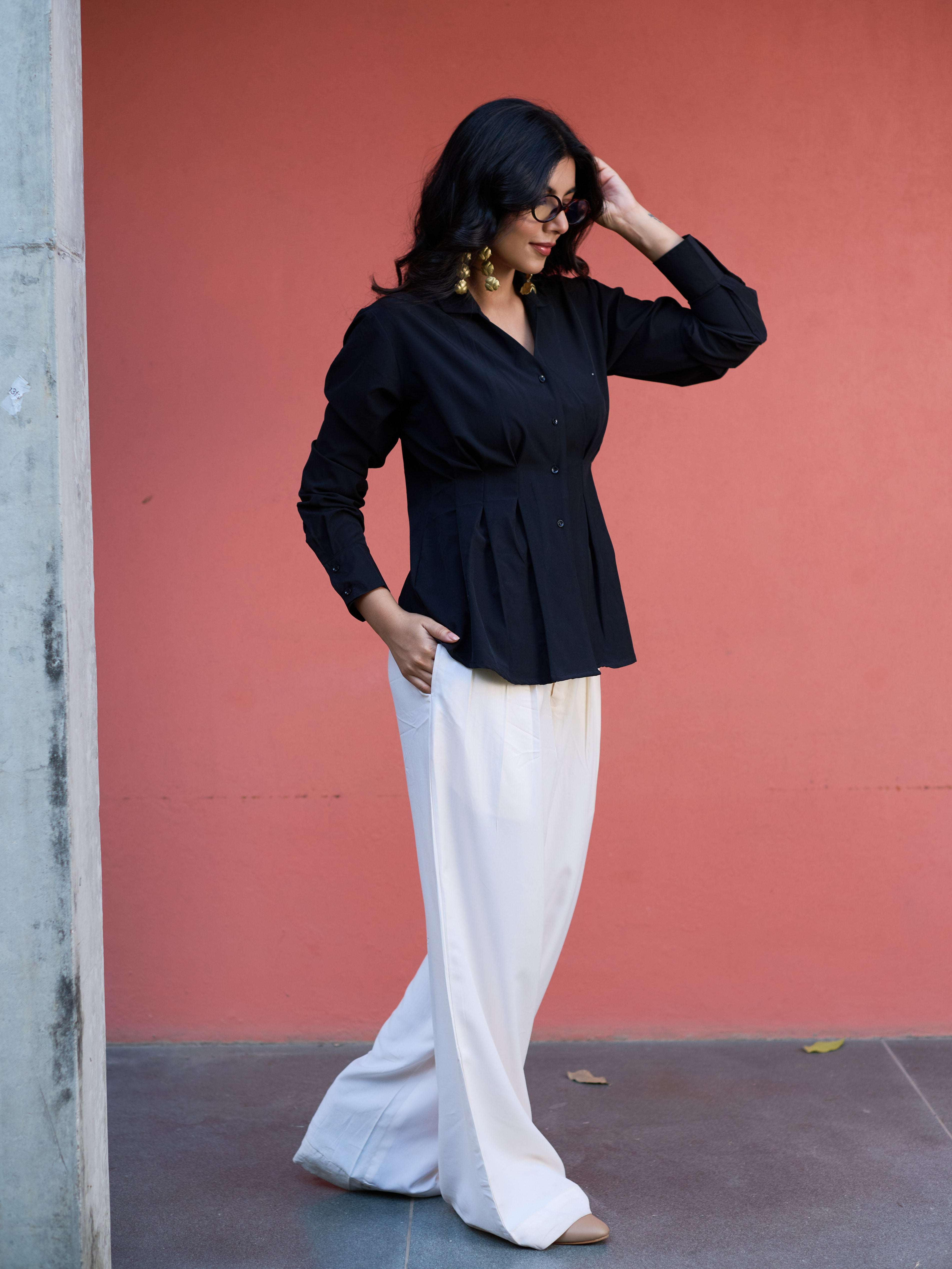 The Sculpted Top - Navy Blue