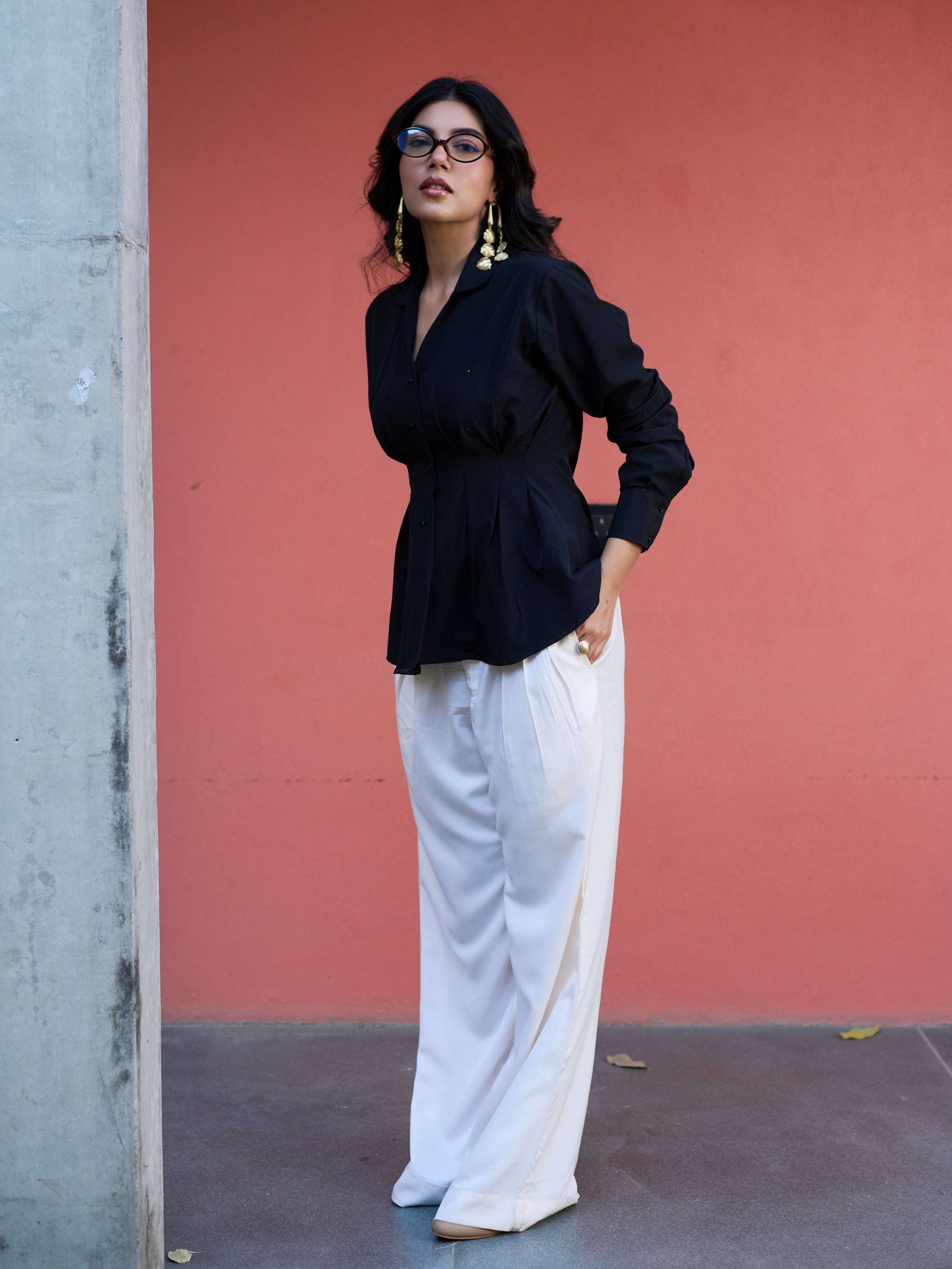 The Sculpted Top - Navy Blue