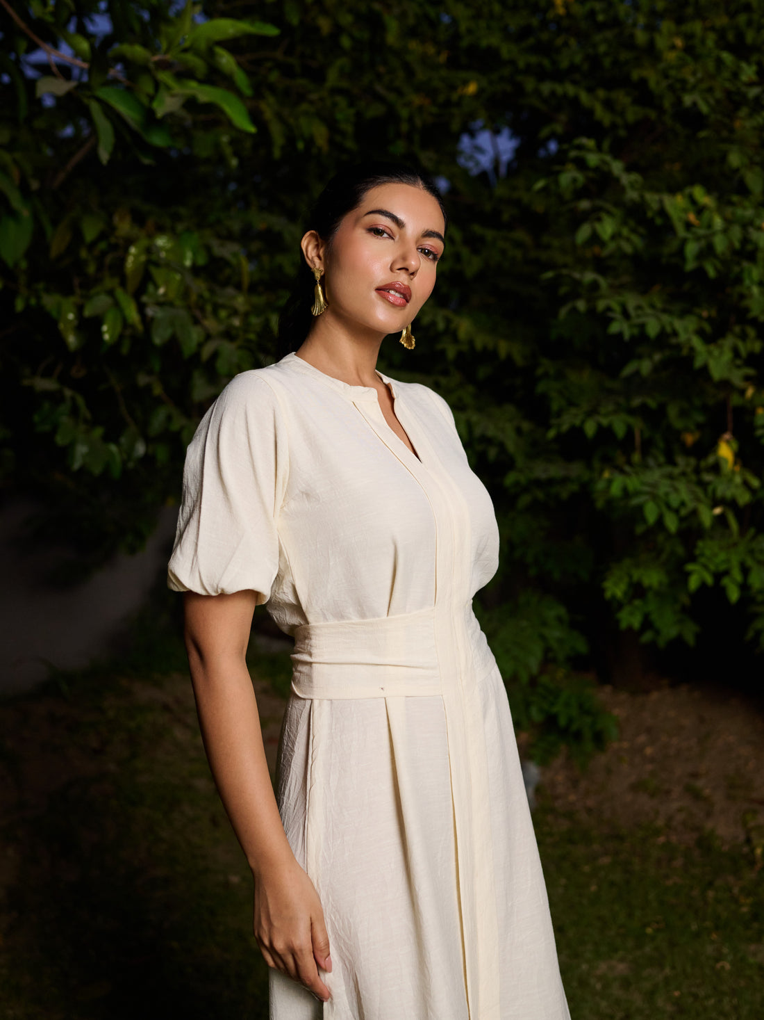 The Perspective Dress in Solid Cream