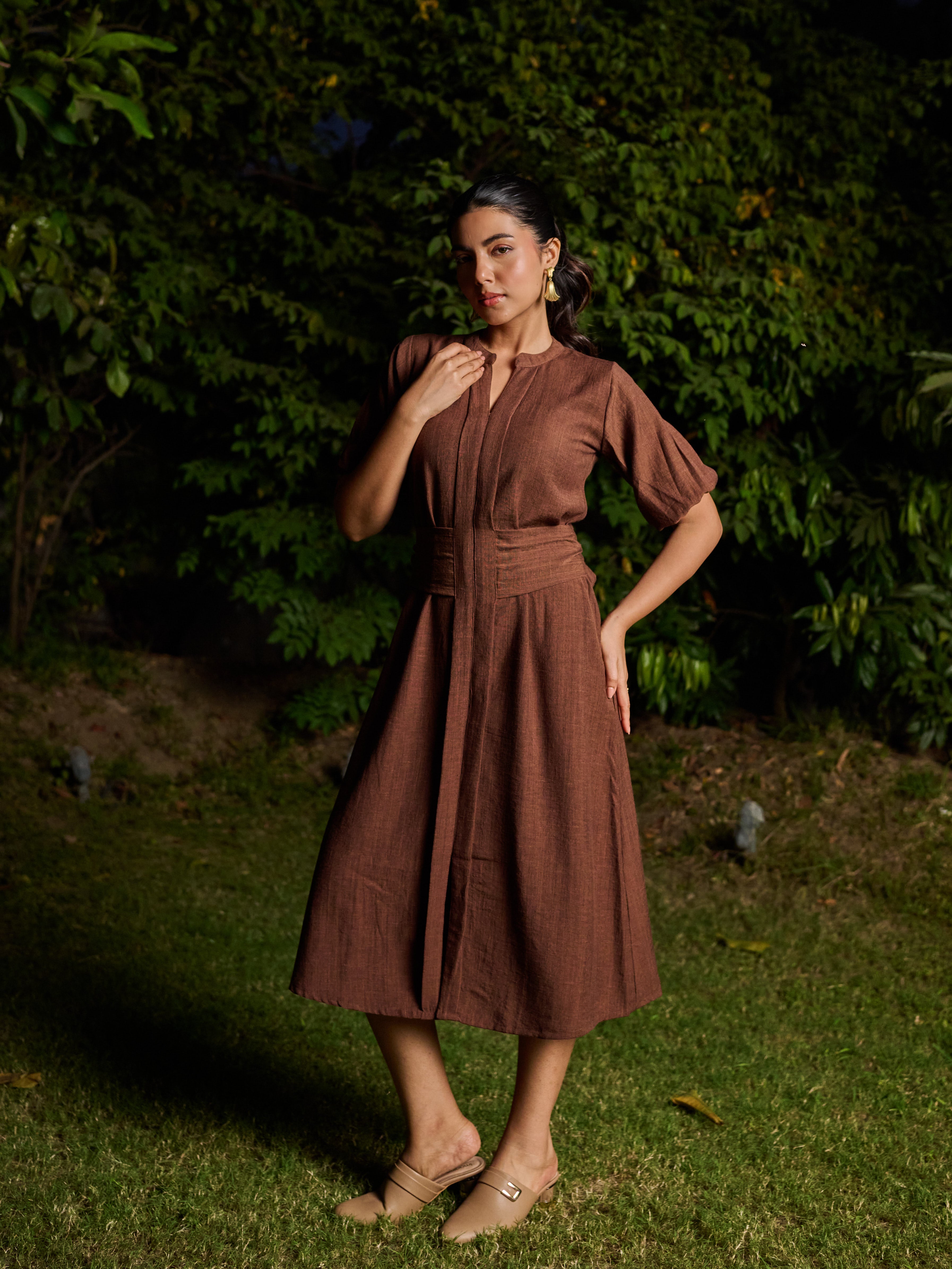 The Perspective Dress Cocoa Brown