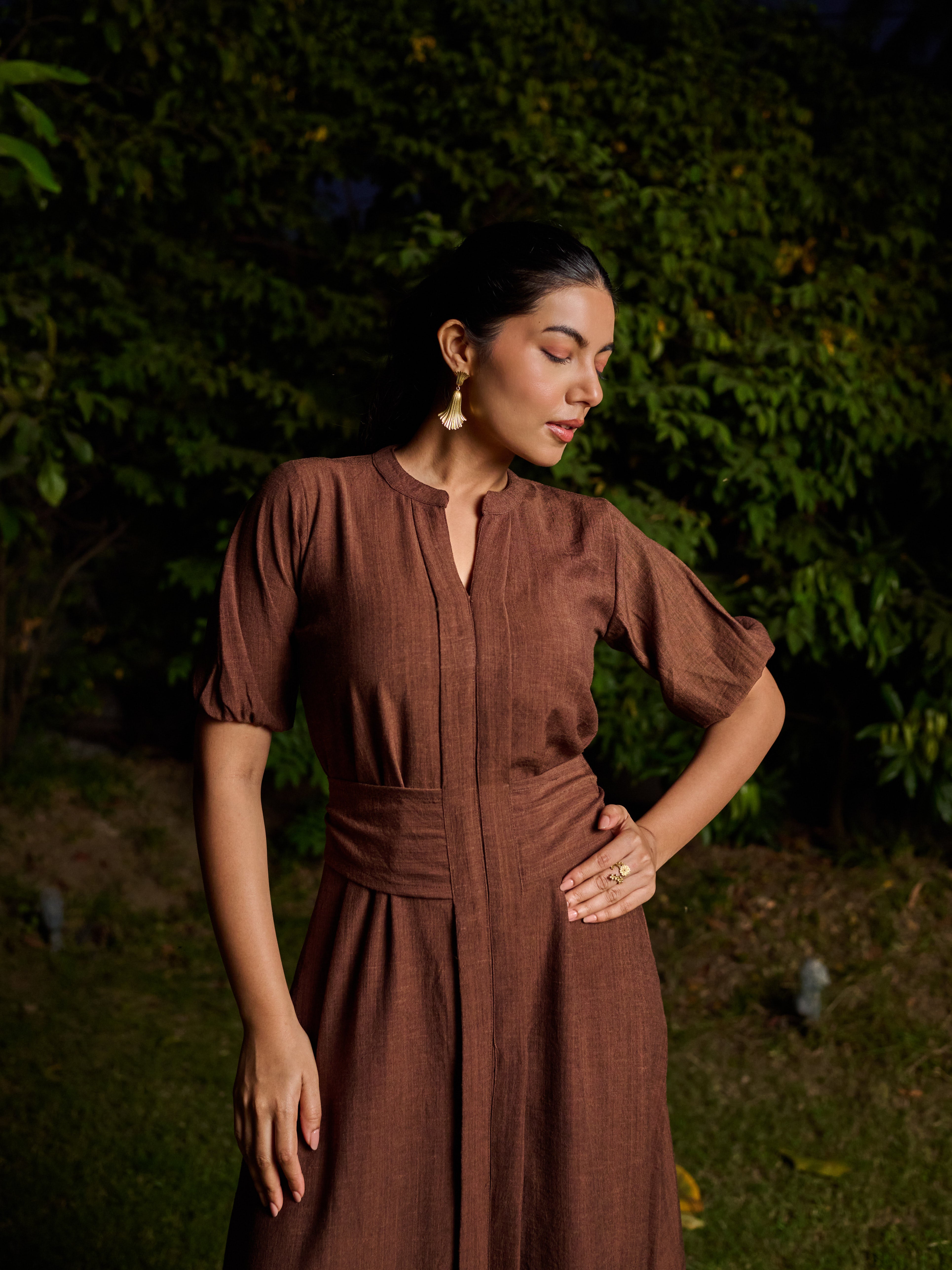 The Perspective Dress Cocoa Brown