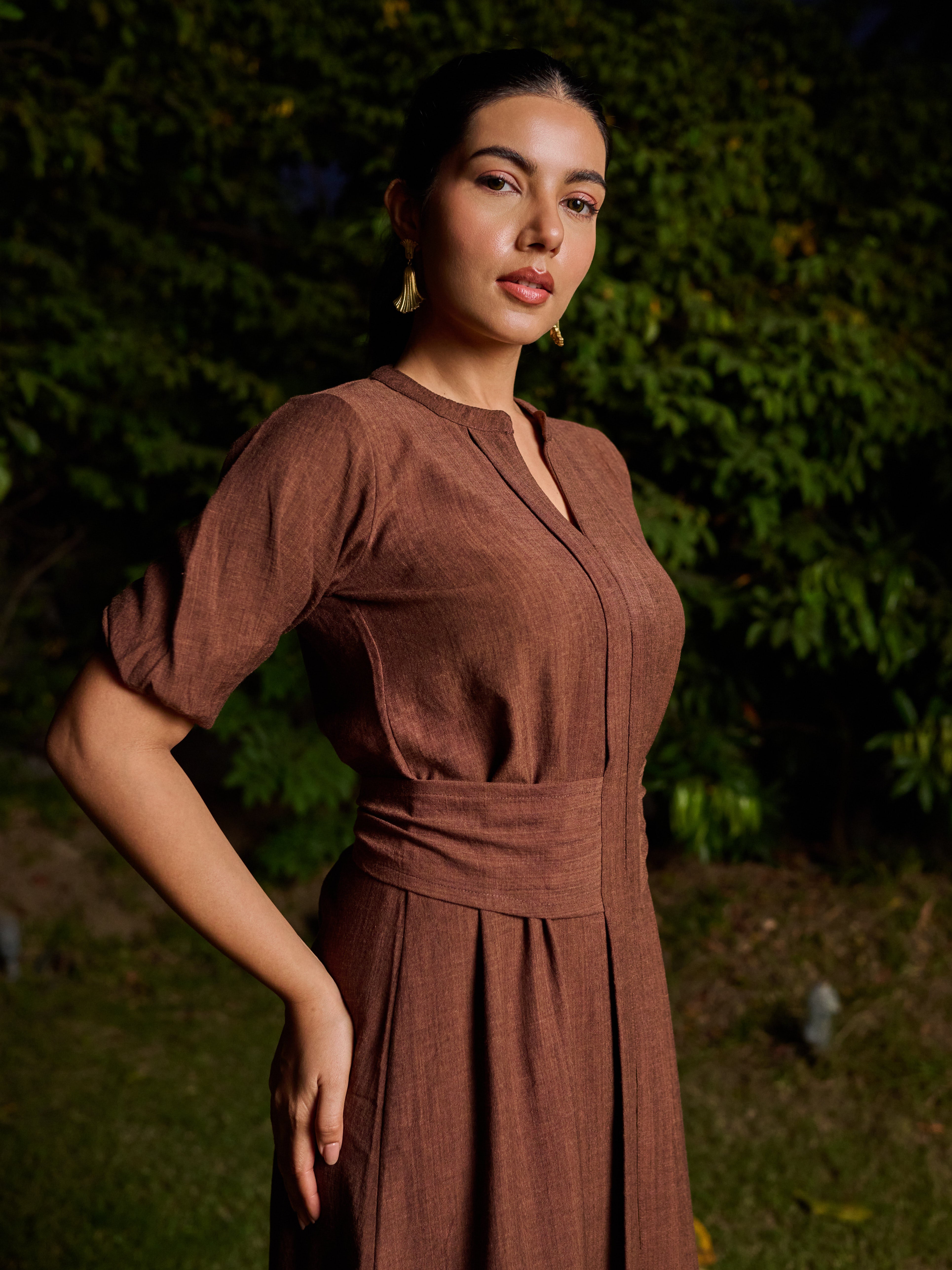 The Perspective Dress Cocoa Brown